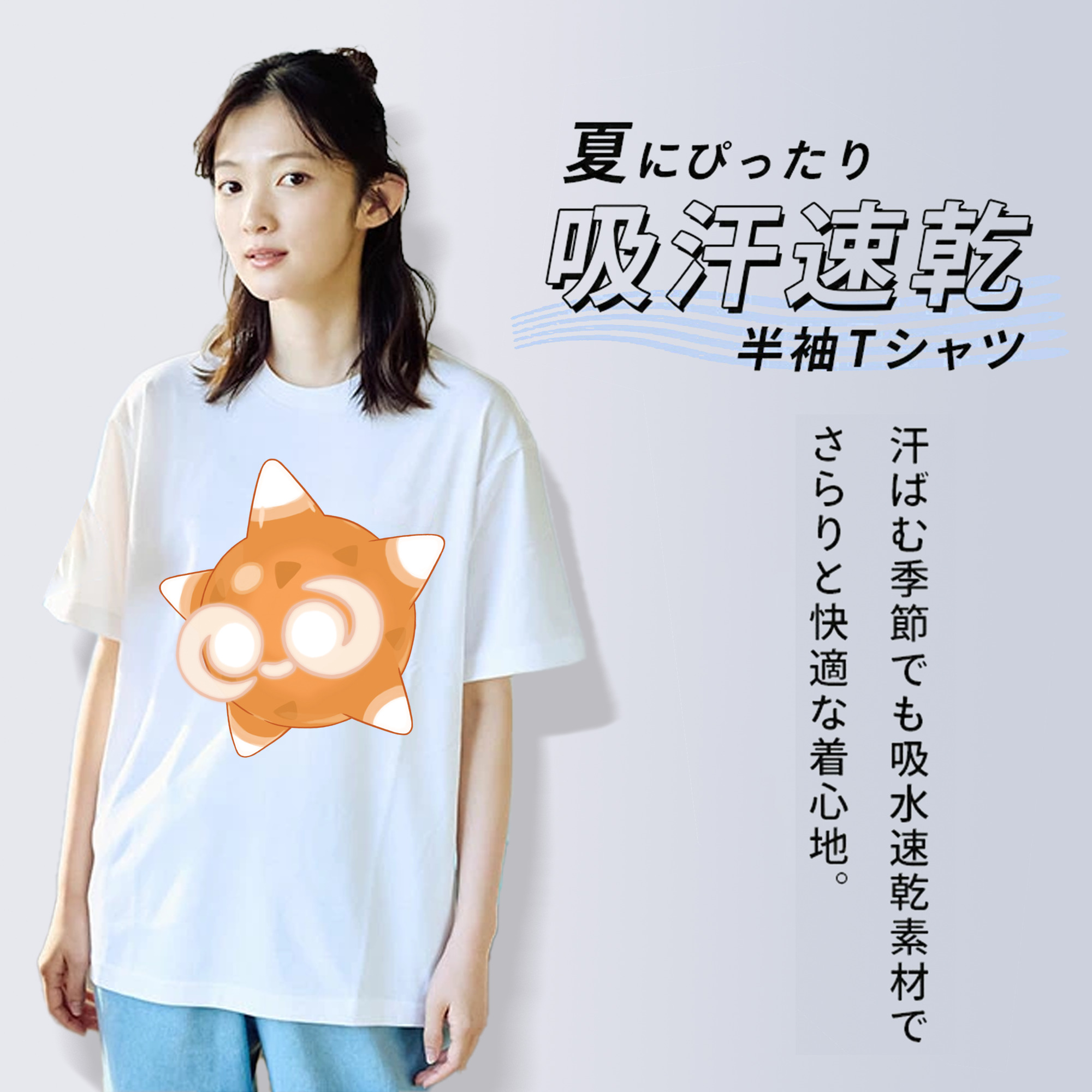 ポケットモンスター Pokémon レディースカジュアルプリントTシャツ（綿100％）