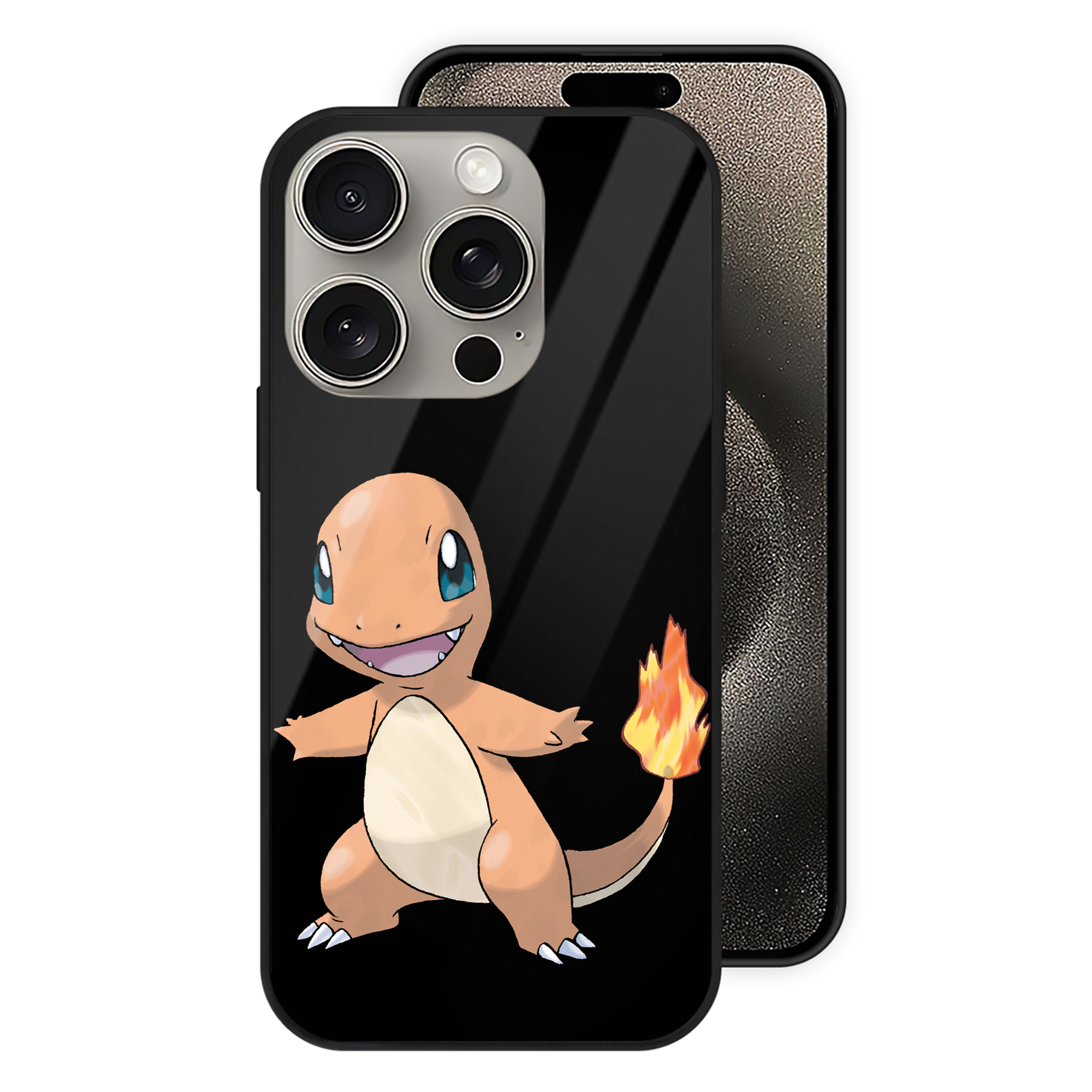 （画像用） ポケットモンスター Pokémon 【iPhone15Pro対応】スマホケース 耐衝撃＆黄変防止 背面ガラス