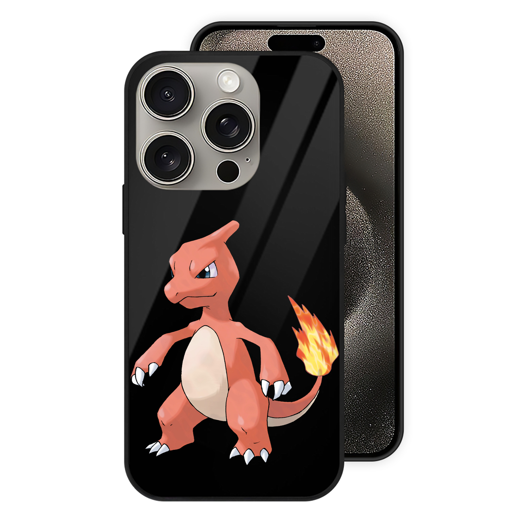 （画像用） ポケットモンスター Pokémon 【iPhone15Pro対応】スマホケース 耐衝撃＆黄変防止 背面ガラス