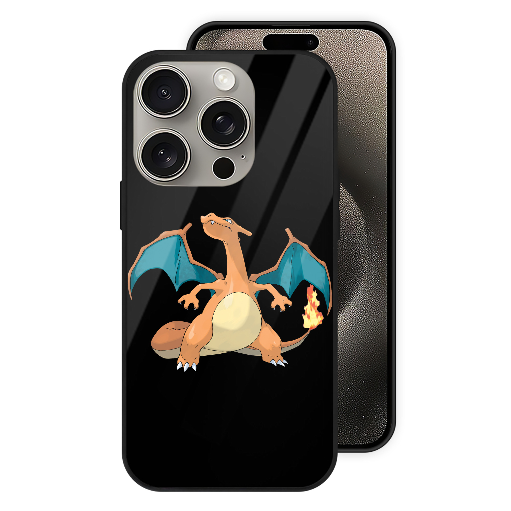 （画像用） ポケットモンスター Pokémon 【iPhone15Pro対応】スマホケース 耐衝撃＆黄変防止 背面ガラス