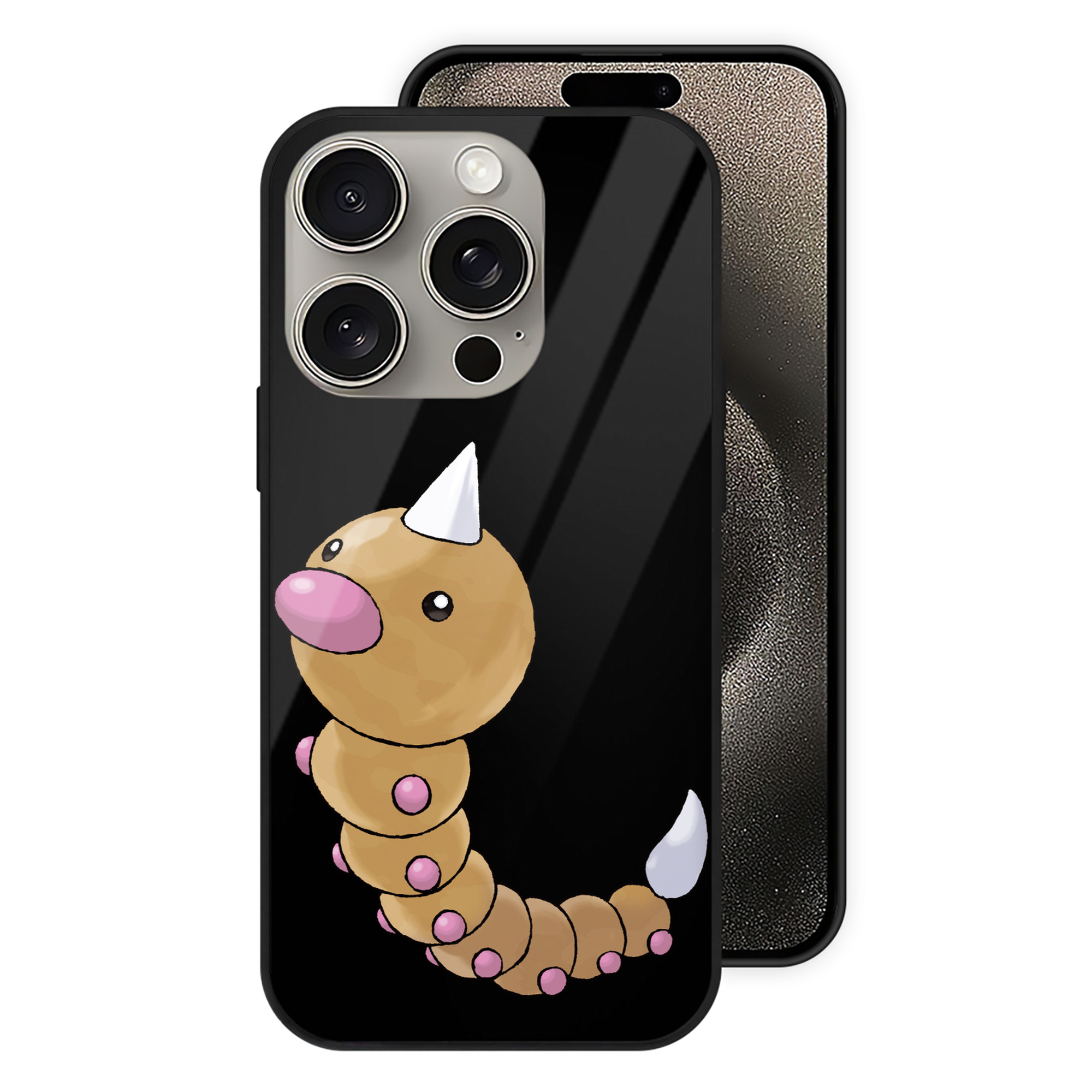 （画像用） ポケットモンスター Pokémon 【iPhone15Pro対応】スマホケース 耐衝撃＆黄変防止 背面ガラス