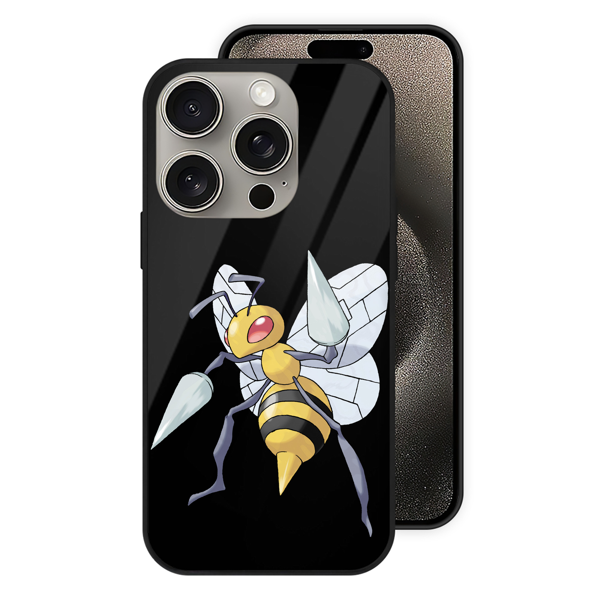 （画像用） ポケットモンスター Pokémon 【iPhone15Pro対応】スマホケース 耐衝撃＆黄変防止 背面ガラス