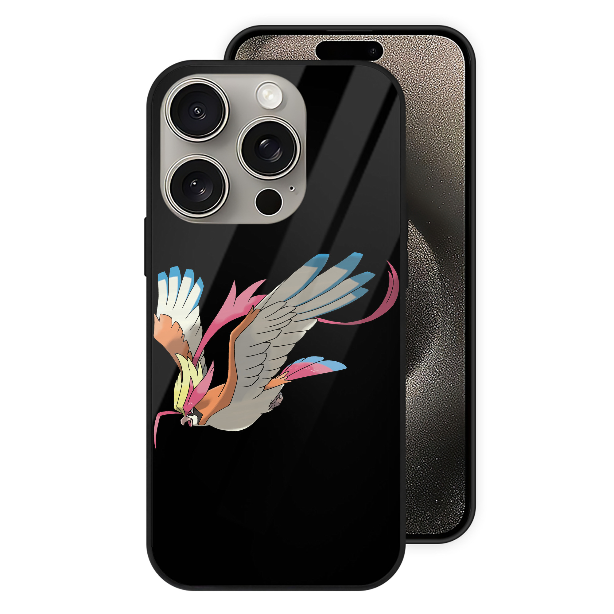 （画像用） ポケットモンスター Pokémon 【iPhone15Pro対応】スマホケース 耐衝撃＆黄変防止 背面ガラス