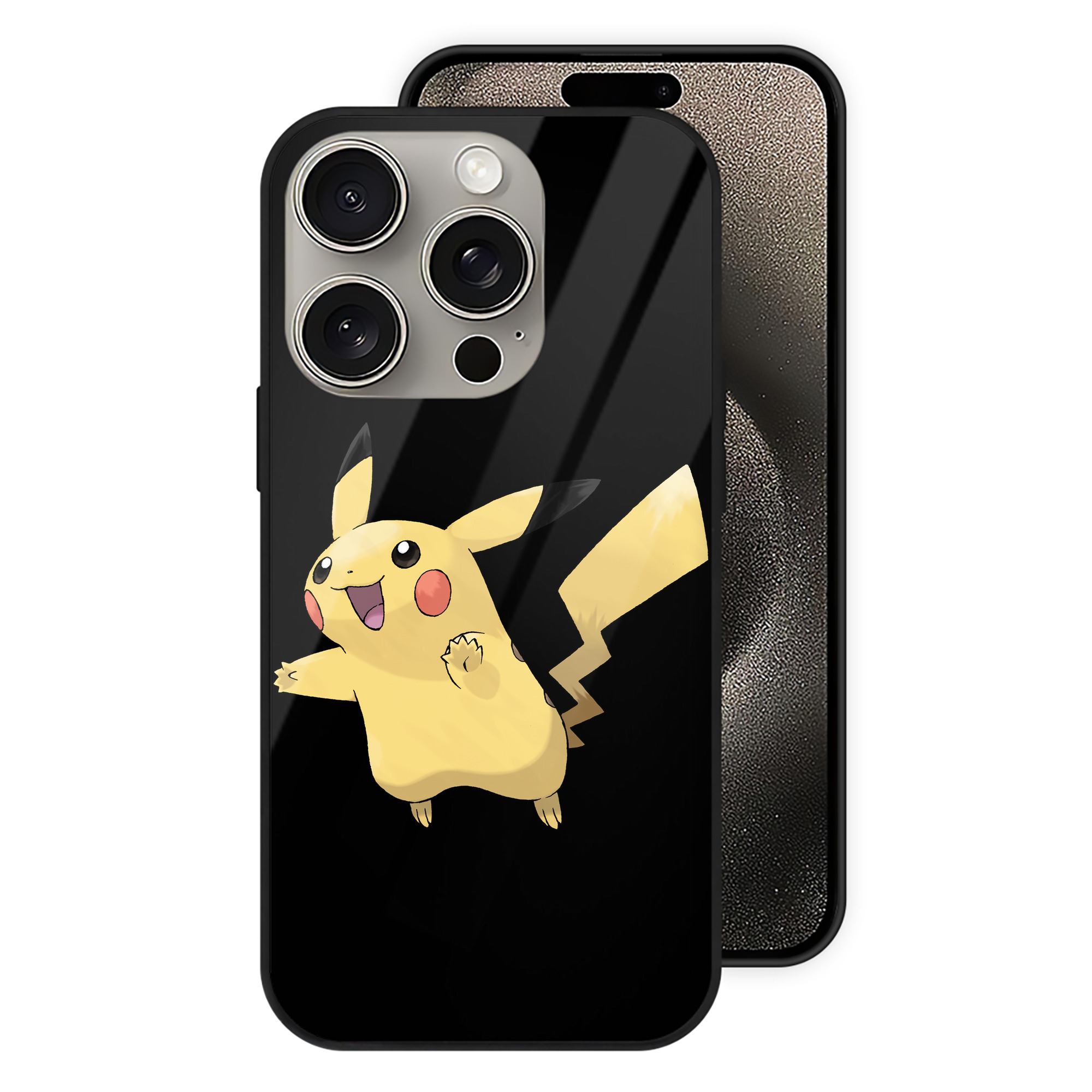 （画像用） ポケットモンスター Pokémon 【iPhone15Pro対応】スマホケース 耐衝撃＆黄変防止 背面ガラス