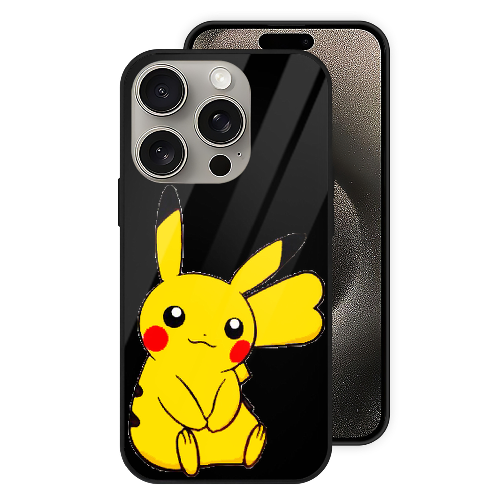 （画像用） ポケットモンスター Pokémon 【iPhone15Pro対応】スマホケース 耐衝撃＆黄変防止 背面ガラス