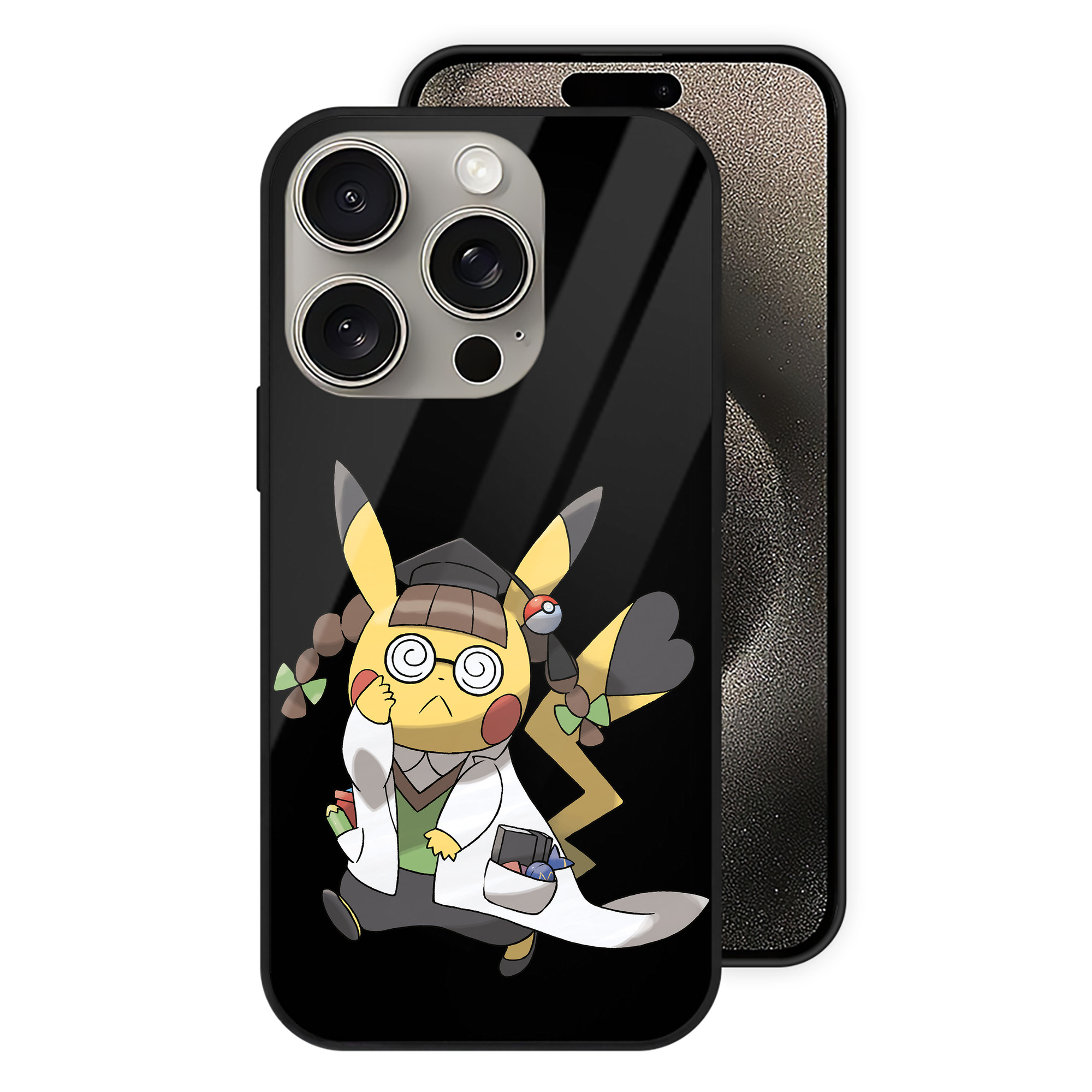 （画像用） ポケットモンスター Pokémon 【iPhone15Pro対応】スマホケース 耐衝撃＆黄変防止 背面ガラス