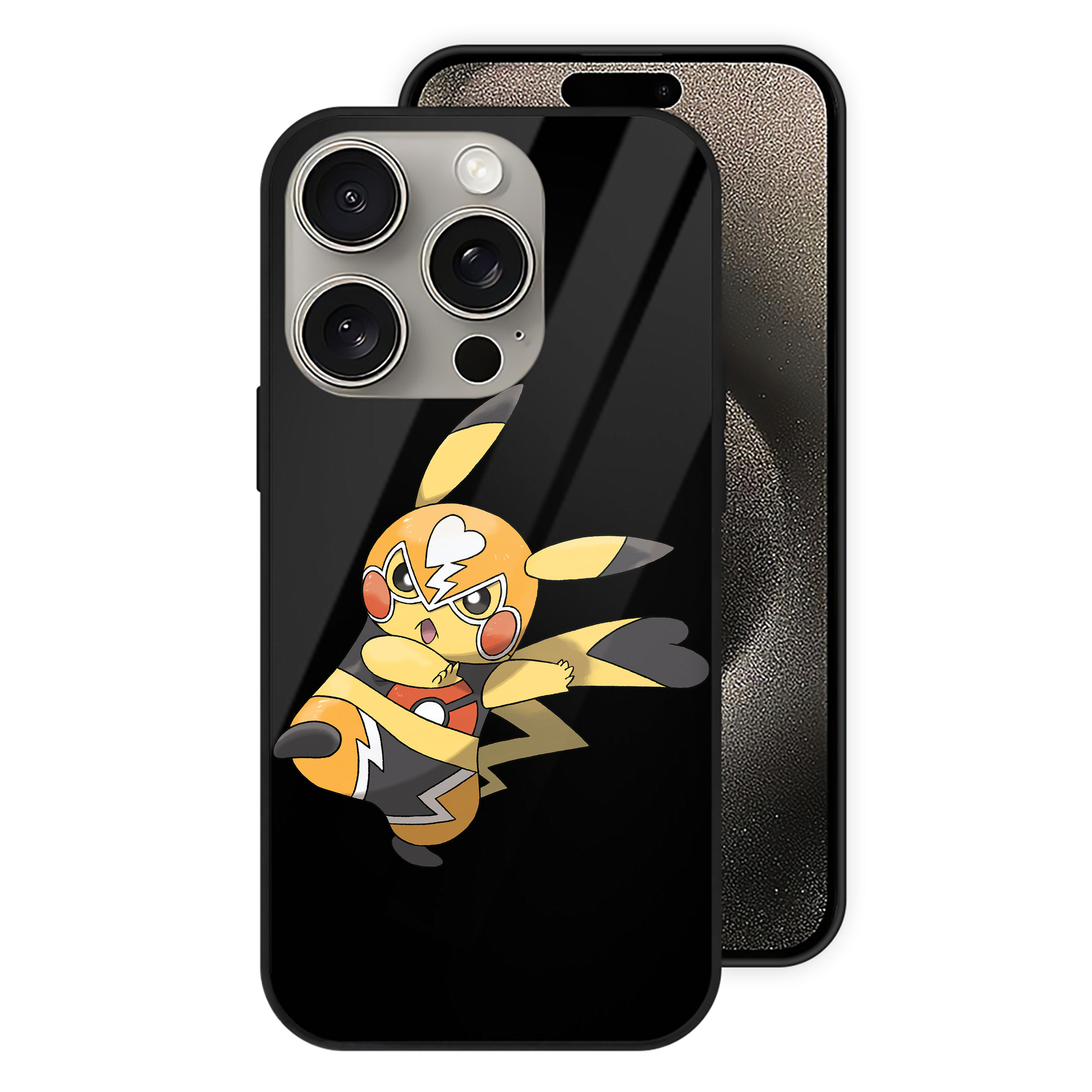 （画像用） ポケットモンスター Pokémon 【iPhone15Pro対応】スマホケース 耐衝撃＆黄変防止 背面ガラス