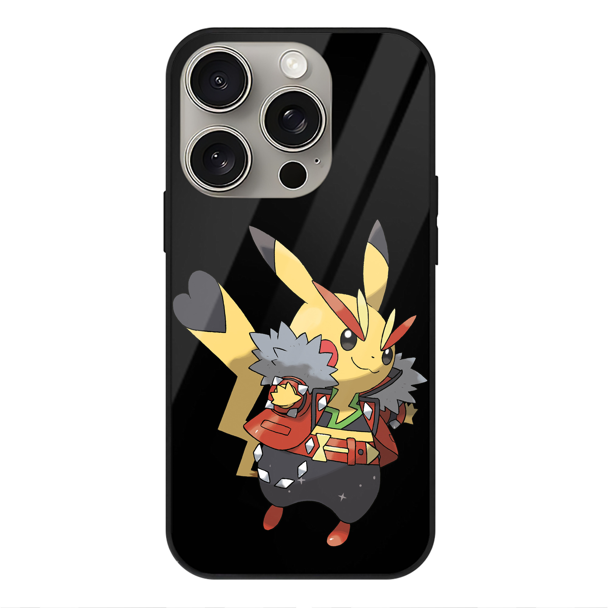 （画像用） ポケットモンスター Pokémon 【iPhone15Pro対応】スマホケース 耐衝撃＆黄変防止 背面ガラス