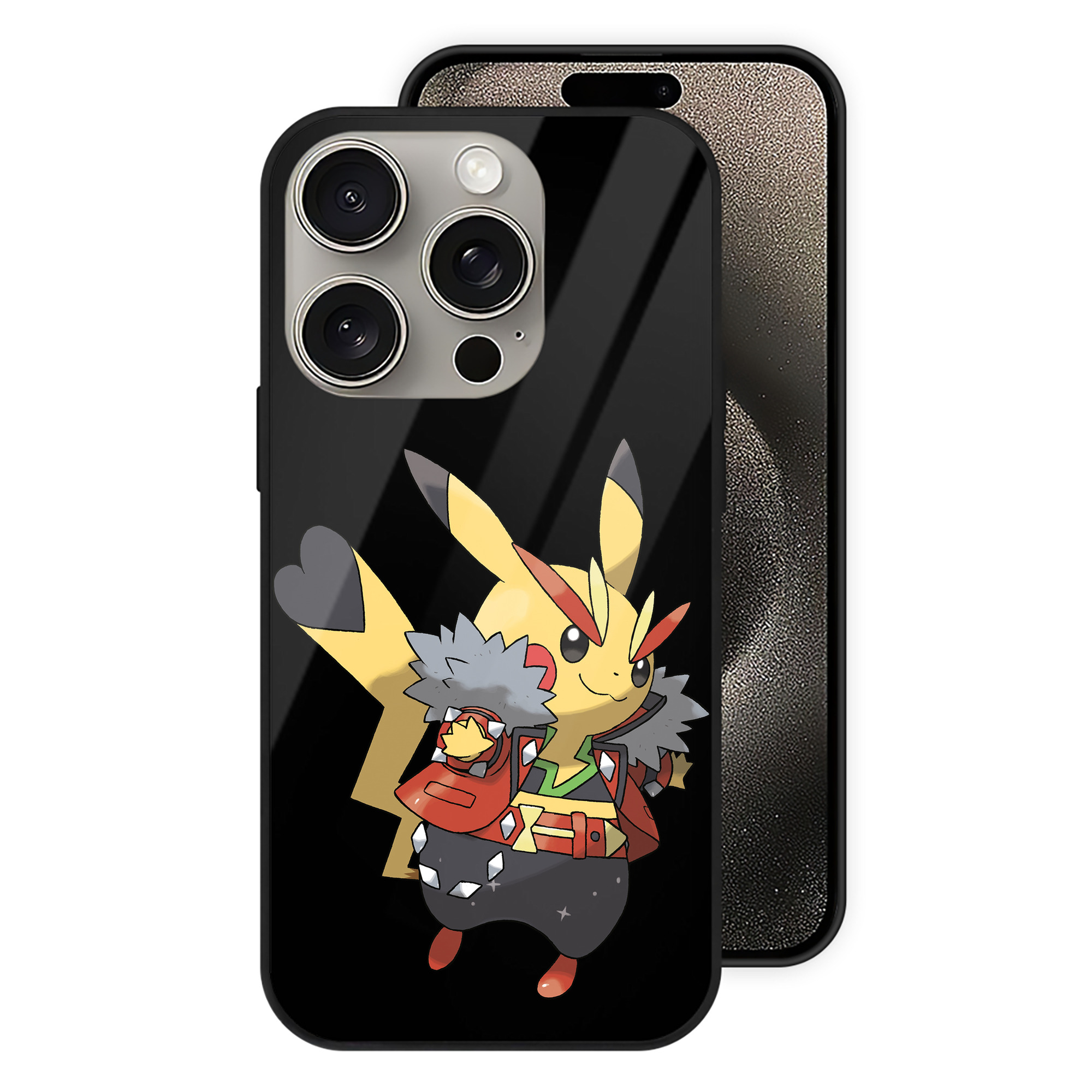 （画像用） ポケットモンスター Pokémon 【iPhone15Pro対応】スマホケース 耐衝撃＆黄変防止 背面ガラス