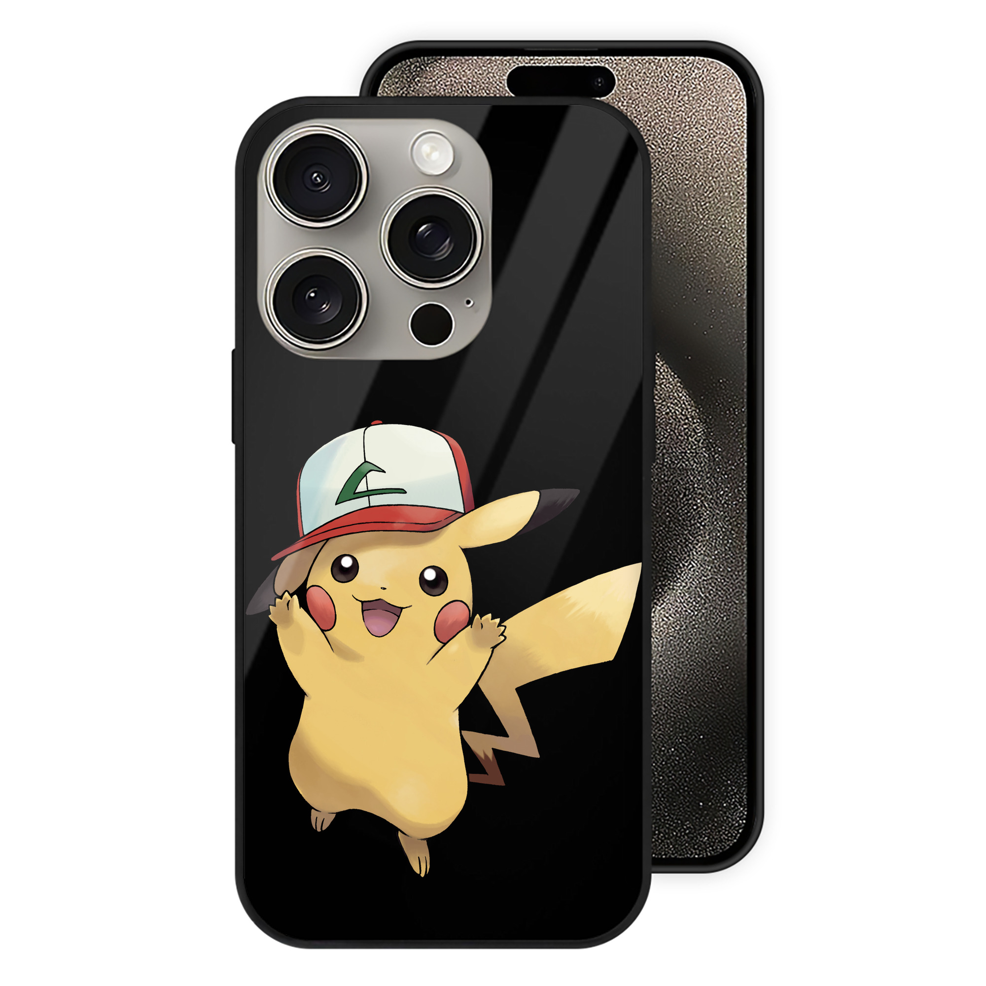（画像用） ポケットモンスター Pokémon 【iPhone15Pro対応】スマホケース 耐衝撃＆黄変防止 背面ガラス