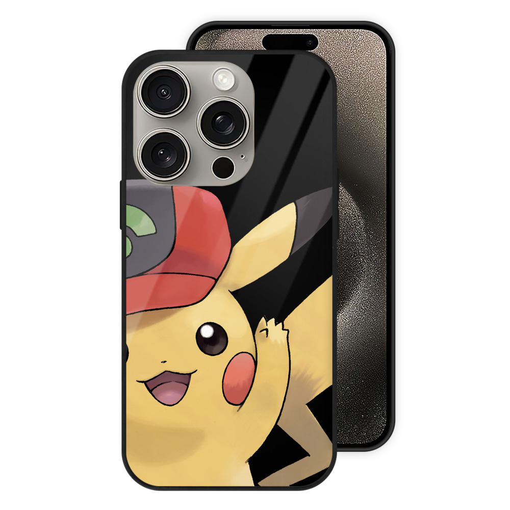 （画像用） ポケットモンスター Pokémon 【iPhone15Pro対応】スマホケース 耐衝撃＆黄変防止 背面ガラス