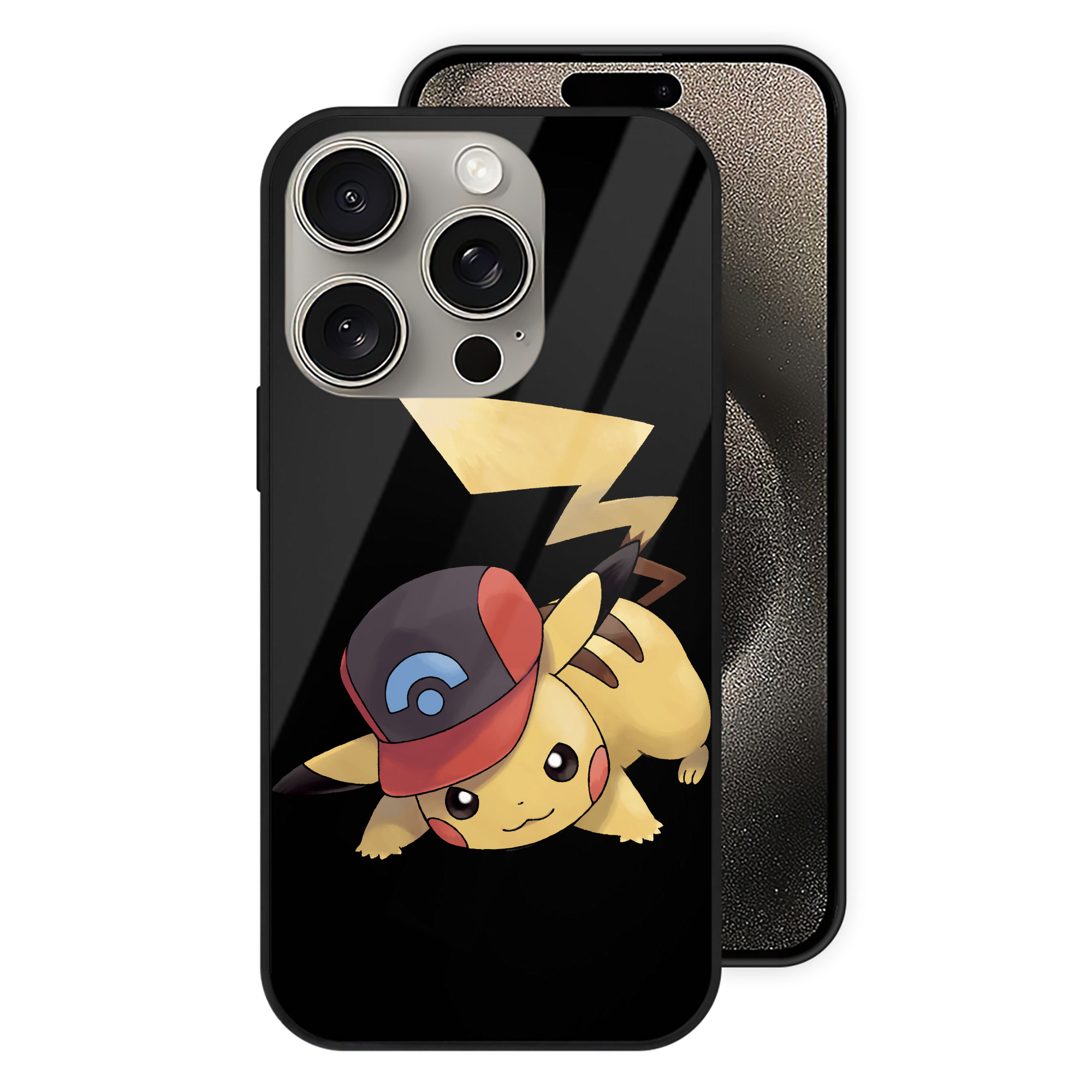 （画像用） ポケットモンスター Pokémon 【iPhone15Pro対応】スマホケース 耐衝撃＆黄変防止 背面ガラス