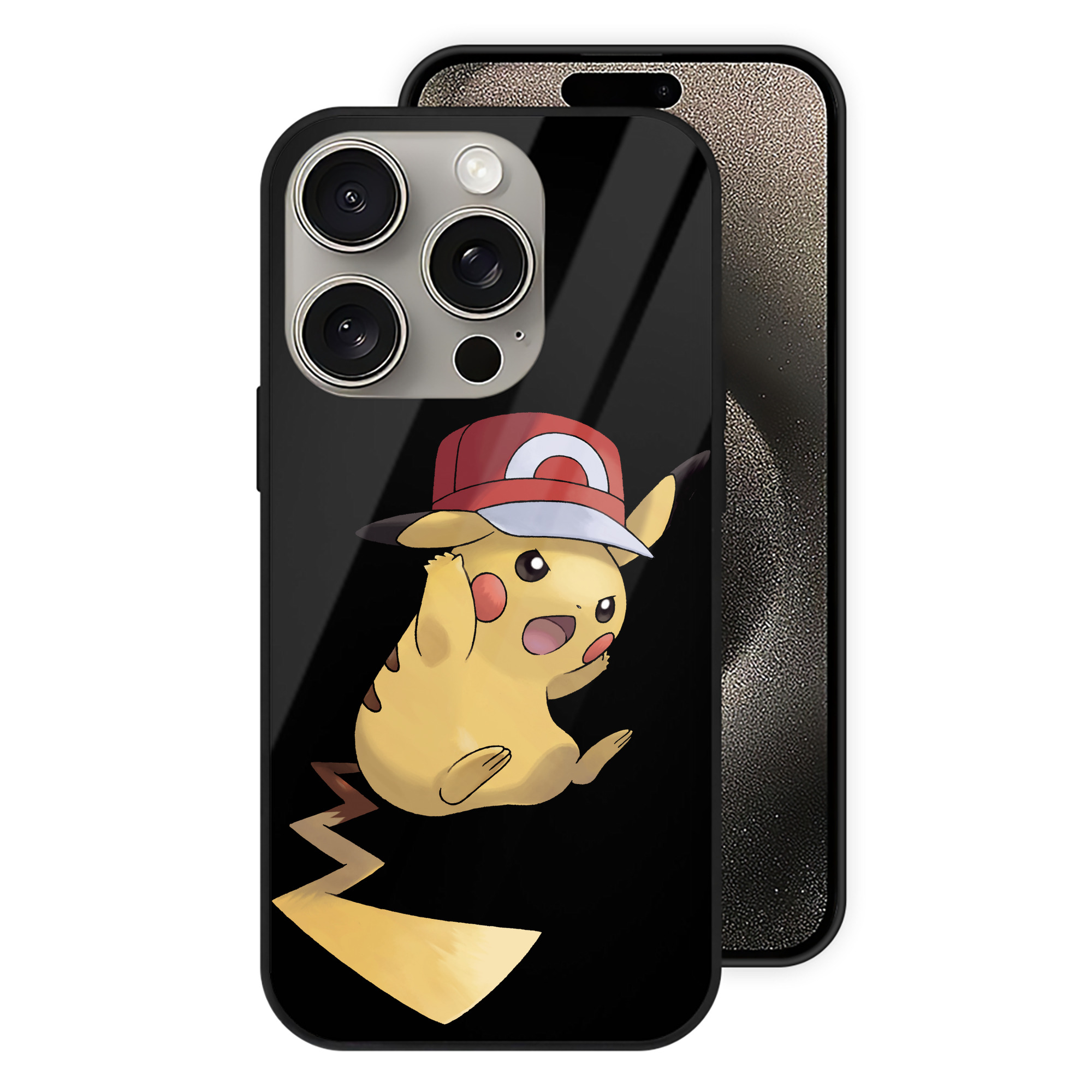 （画像用） ポケットモンスター Pokémon 【iPhone15Pro対応】スマホケース 耐衝撃＆黄変防止 背面ガラス