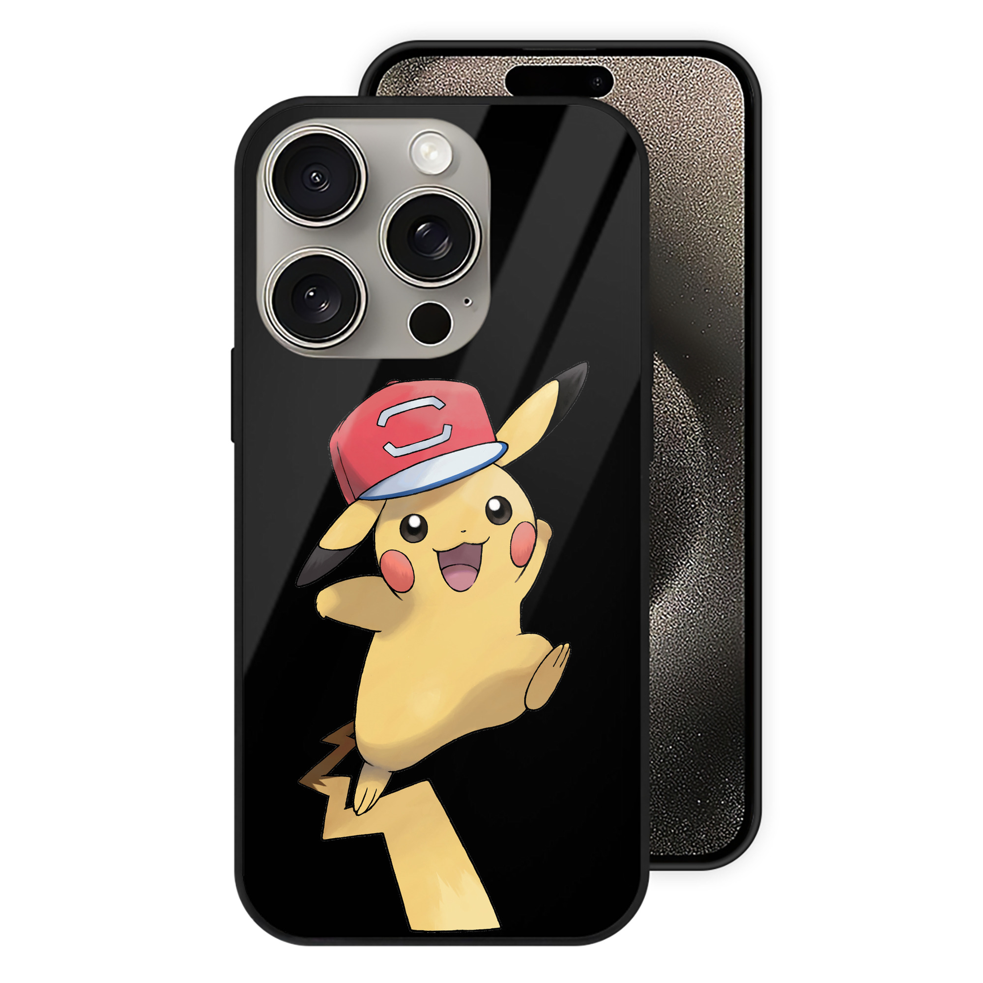 （画像用） ポケットモンスター Pokémon 【iPhone15Pro対応】スマホケース 耐衝撃＆黄変防止 背面ガラス