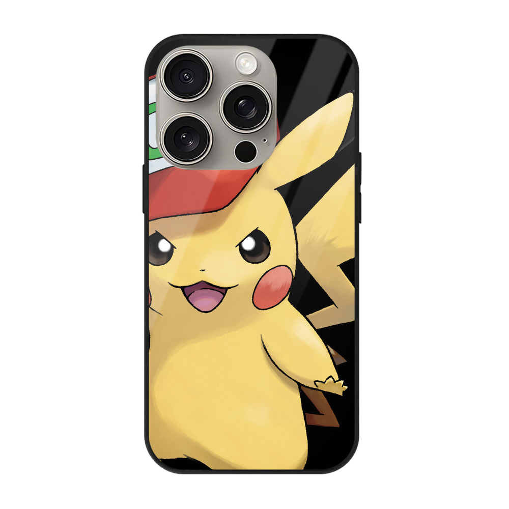 （画像用） ポケットモンスター Pokémon 【iPhone15Pro対応】スマホケース 耐衝撃＆黄変防止 背面ガラス