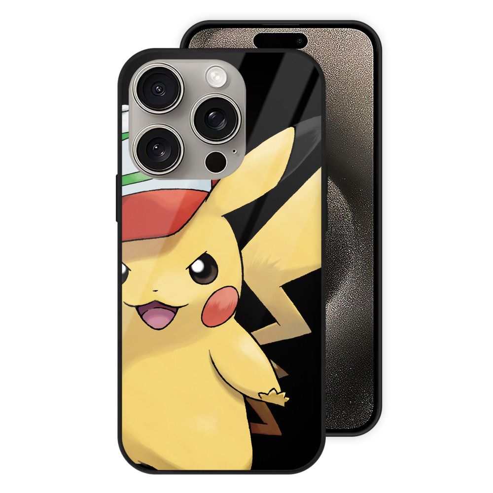 （画像用） ポケットモンスター Pokémon 【iPhone15Pro対応】スマホケース 耐衝撃＆黄変防止 背面ガラス