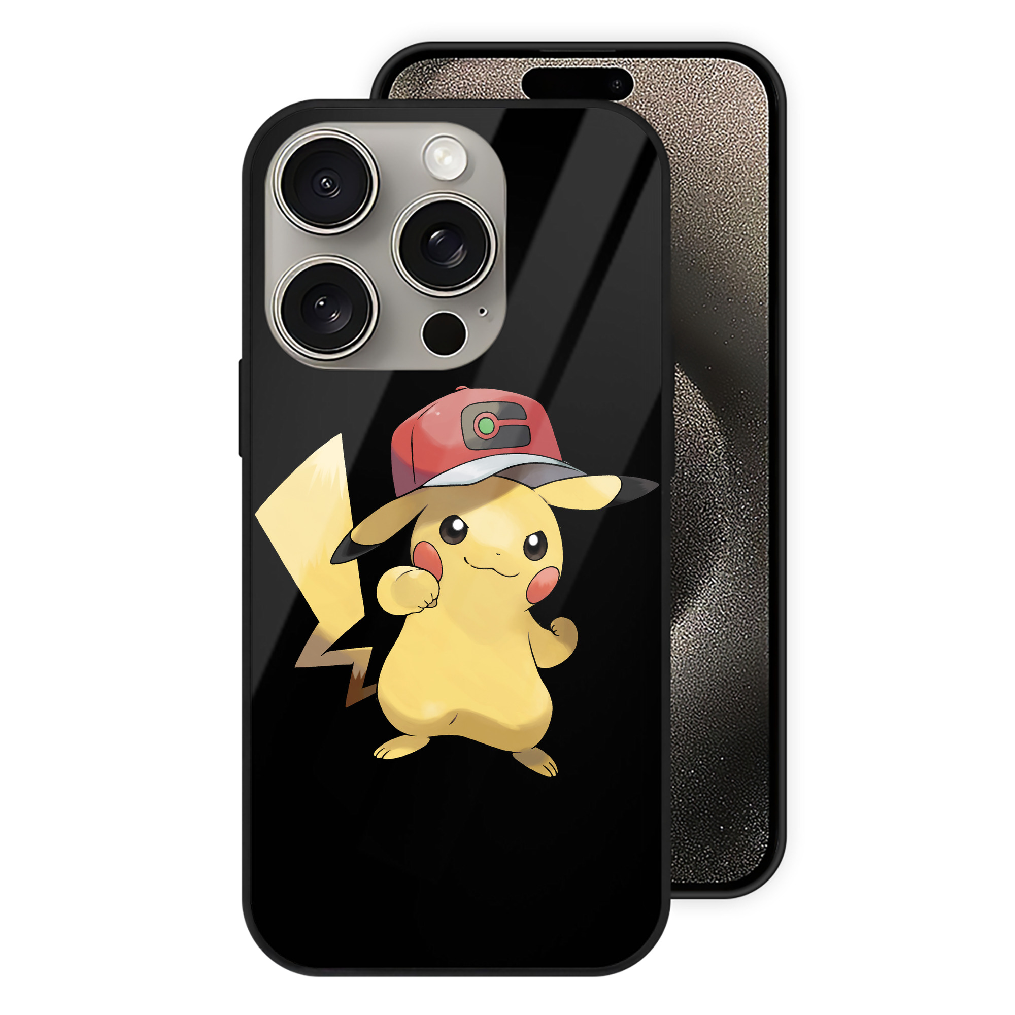 （画像用） ポケットモンスター Pokémon 【iPhone15Pro対応】スマホケース 耐衝撃＆黄変防止 背面ガラス
