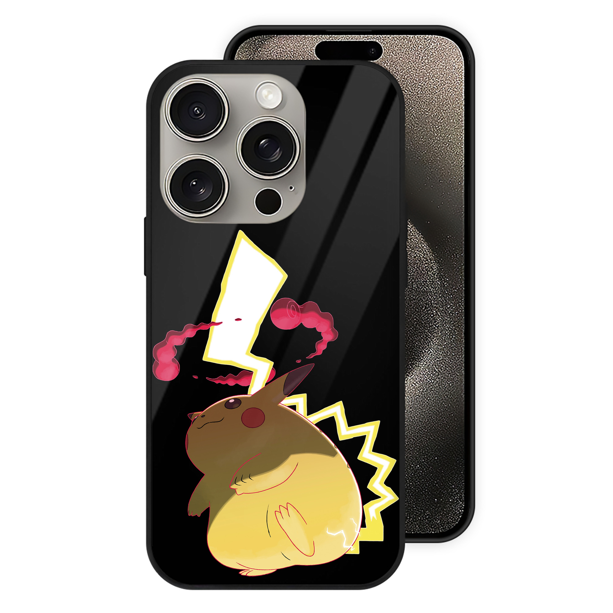 （画像用） ポケットモンスター Pokémon 【iPhone15Pro対応】スマホケース 耐衝撃＆黄変防止 背面ガラス