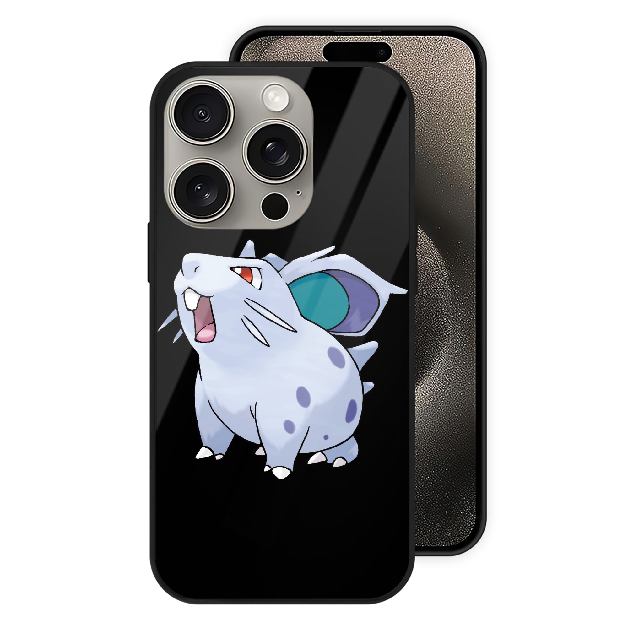 （画像用） ポケットモンスター Pokémon 【iPhone15Pro対応】スマホケース 耐衝撃＆黄変防止 背面ガラス