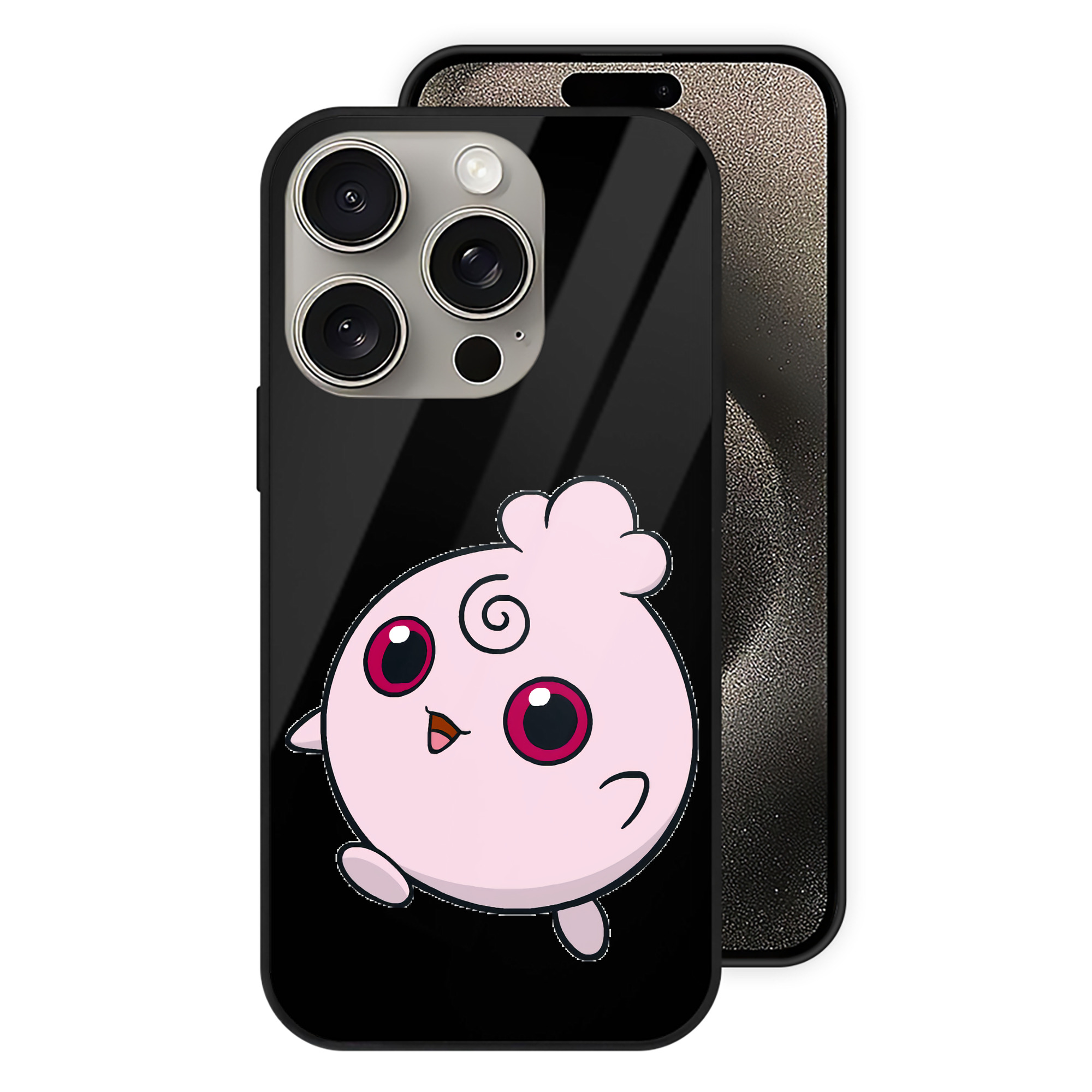 ポケットモンスター Pokémon 【iPhone15Pro対応】スマホケース 耐衝撃＆黄変防止 背面ガラス