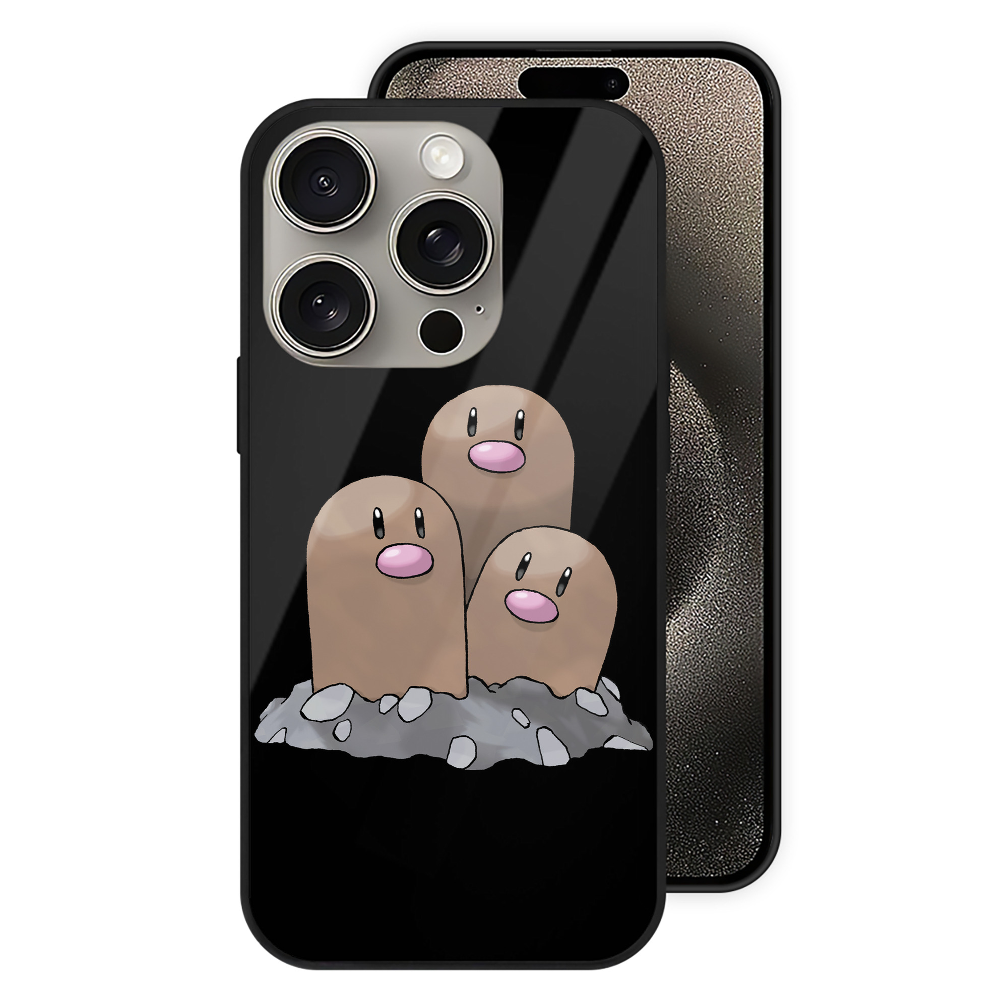 （画像用） ポケットモンスター Pokémon 【iPhone15Pro対応】スマホケース 耐衝撃＆黄変防止 背面ガラス