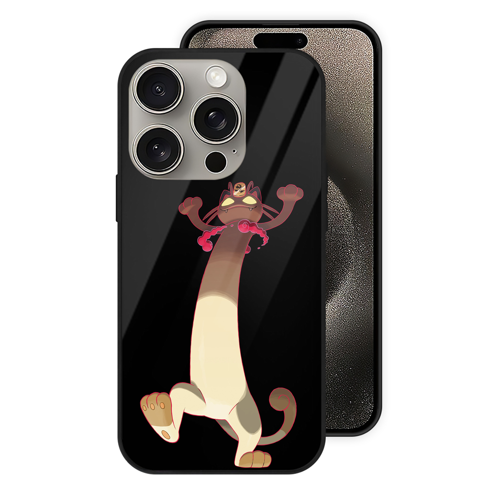 （画像用） ポケットモンスター Pokémon 【iPhone15Pro対応】スマホケース 耐衝撃＆黄変防止 背面ガラス