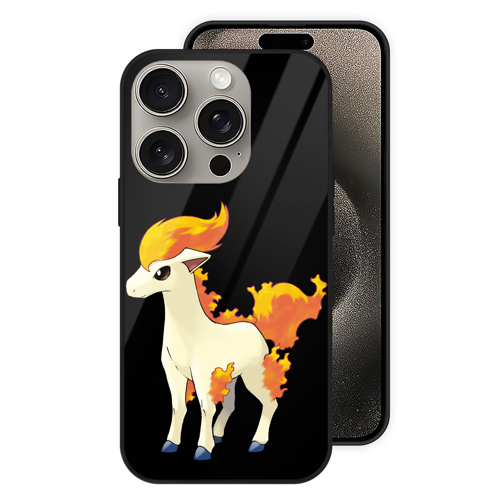 （画像用） ポケットモンスター Pokémon 【iPhone15Pro対応】スマホケース 耐衝撃＆黄変防止 背面ガラス