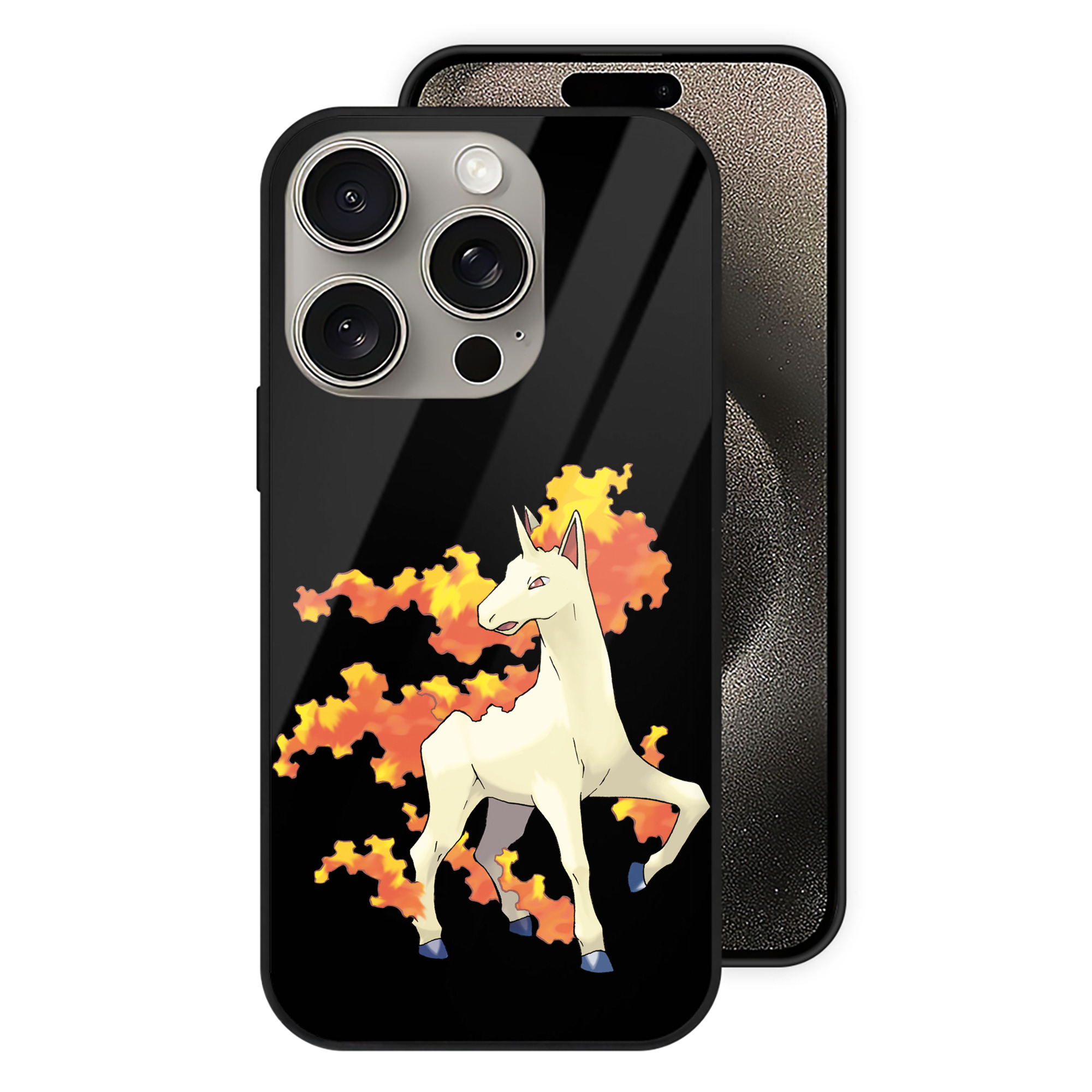 （画像用） ポケットモンスター Pokémon 【iPhone15Pro対応】スマホケース 耐衝撃＆黄変防止 背面ガラス