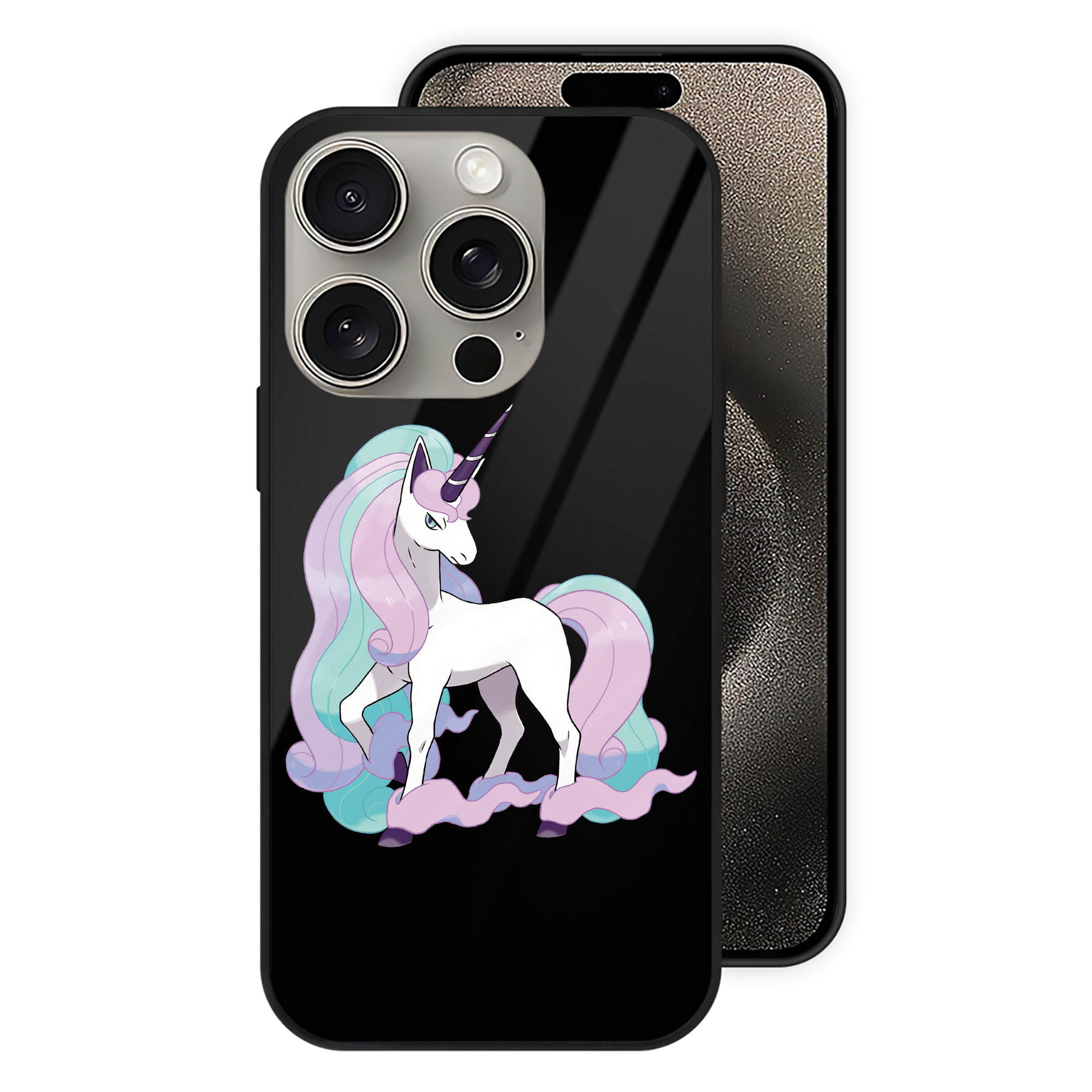 （画像用） ポケットモンスター Pokémon 【iPhone15Pro対応】スマホケース 耐衝撃＆黄変防止 背面ガラス