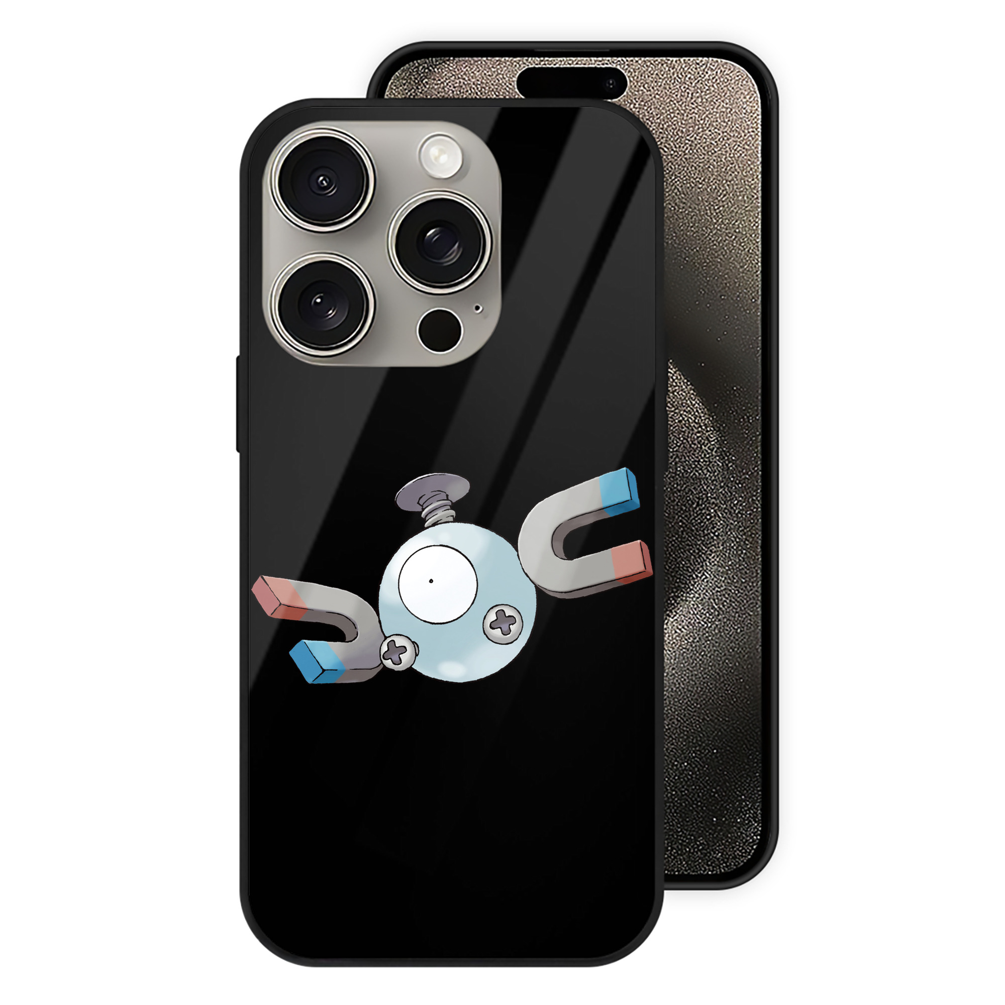 （画像用） ポケットモンスター Pokémon 【iPhone15Pro対応】スマホケース 耐衝撃＆黄変防止 背面ガラス
