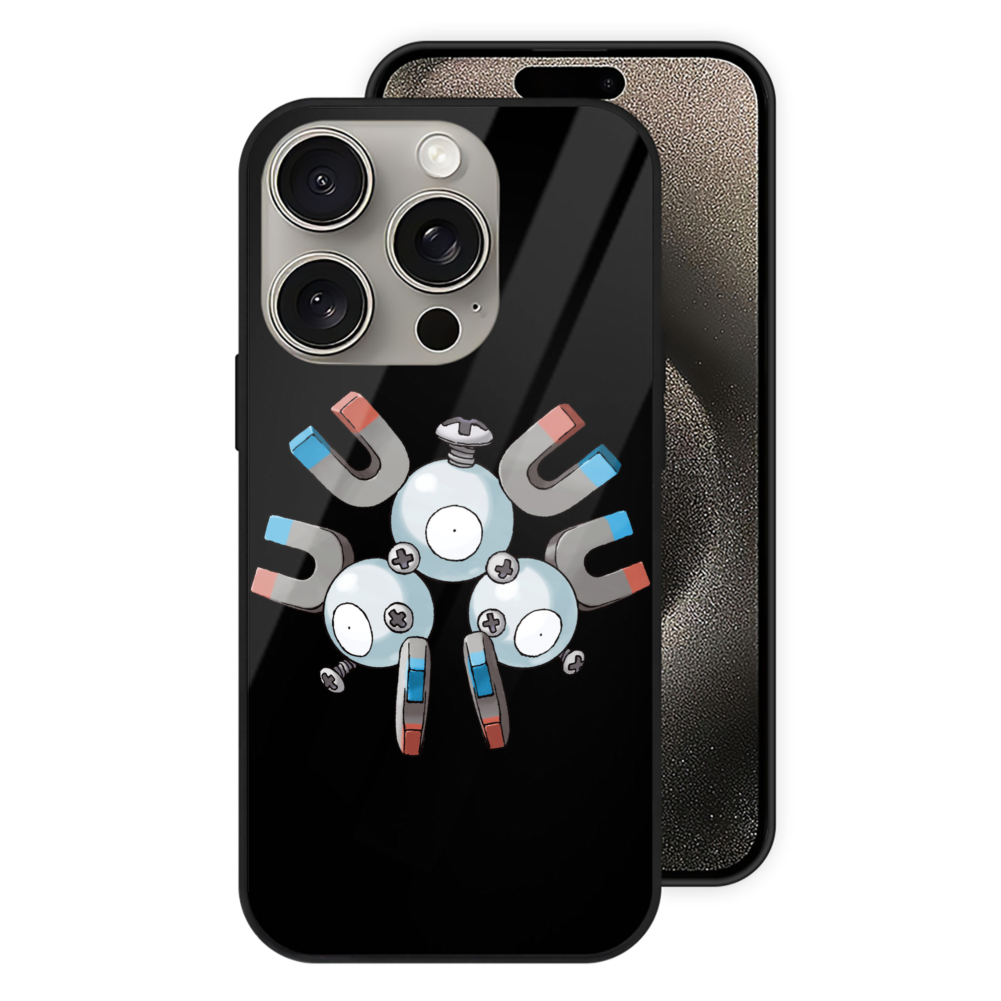 （画像用） ポケットモンスター Pokémon 【iPhone15Pro対応】スマホケース 耐衝撃＆黄変防止 背面ガラス