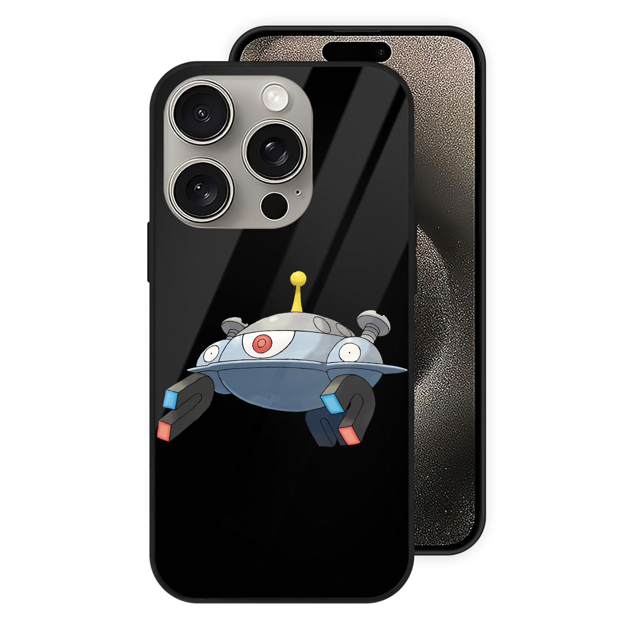（画像用） ポケットモンスター Pokémon 【iPhone15Pro対応】スマホケース 耐衝撃＆黄変防止 背面ガラス