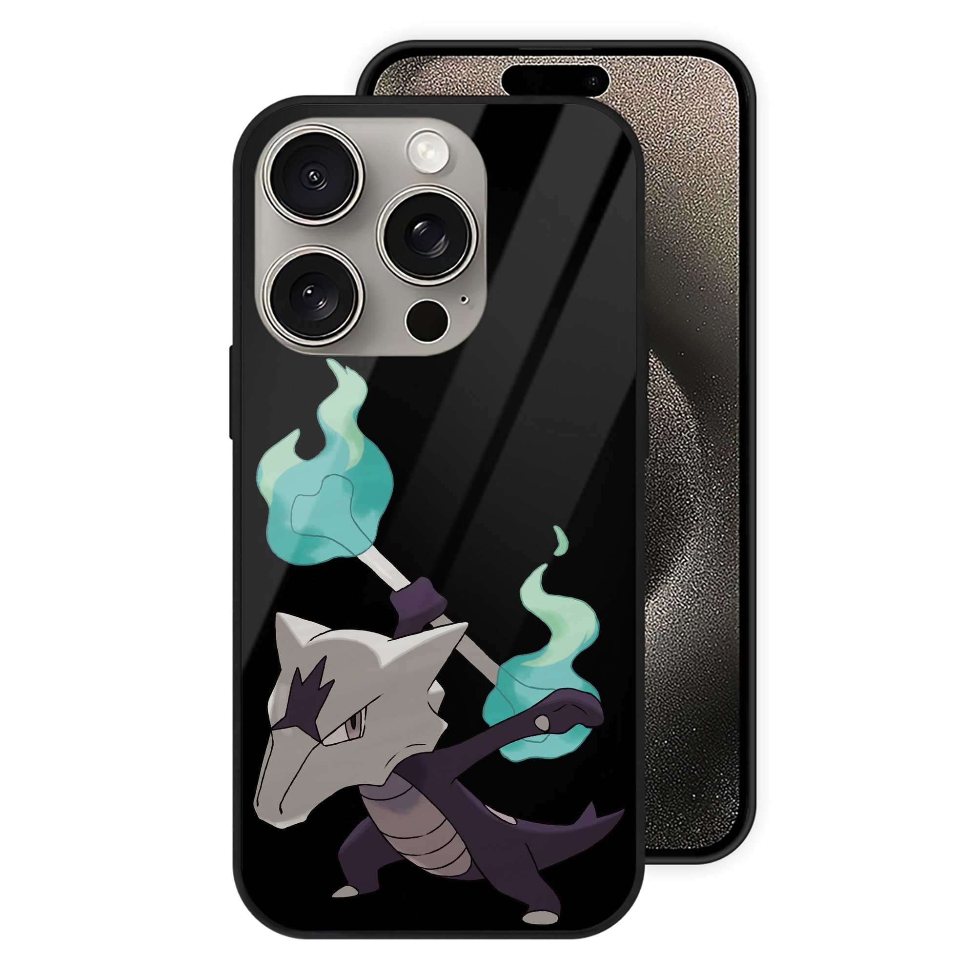 （画像用） ポケットモンスター Pokémon 【iPhone15Pro対応】スマホケース 耐衝撃＆黄変防止 背面ガラス
