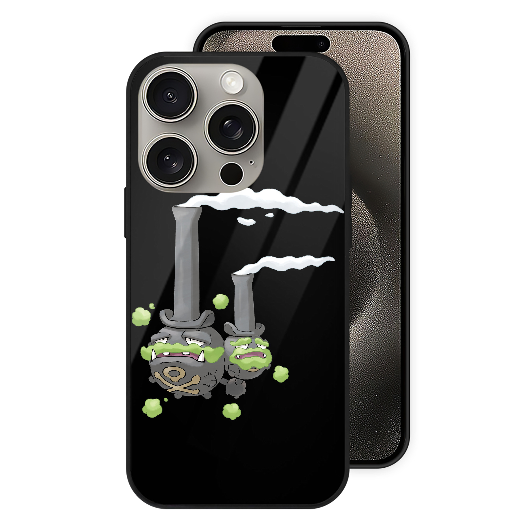 （画像用） ポケットモンスター Pokémon 【iPhone15Pro対応】スマホケース 耐衝撃＆黄変防止 背面ガラス