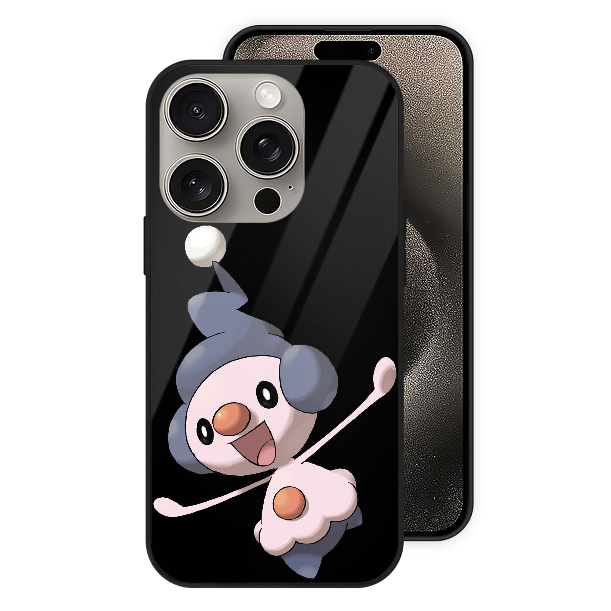 （画像用） ポケットモンスター Pokémon 【iPhone15Pro対応】スマホケース 耐衝撃＆黄変防止 背面ガラス
