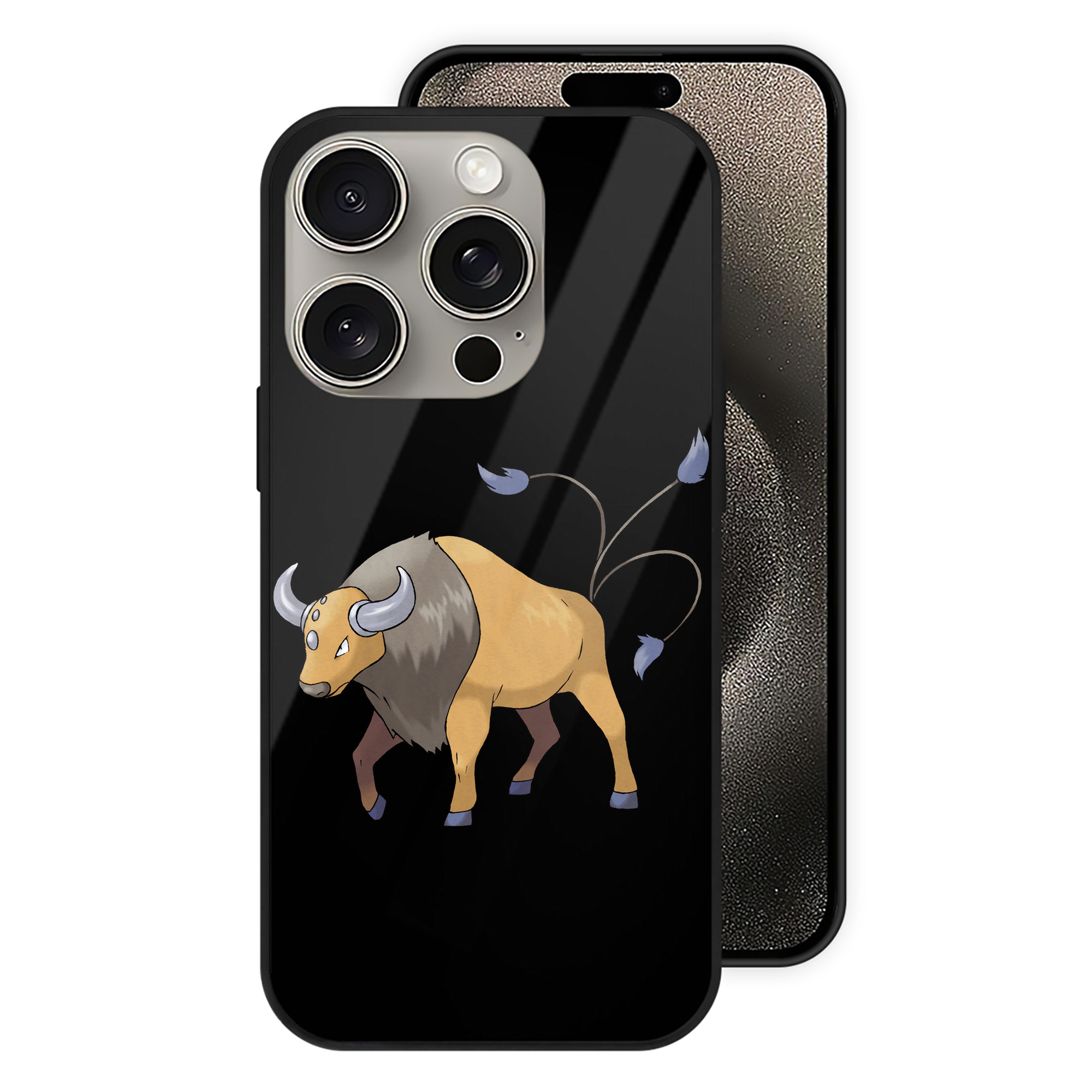（画像用） ポケットモンスター Pokémon 【iPhone15Pro対応】スマホケース 耐衝撃＆黄変防止 背面ガラス
