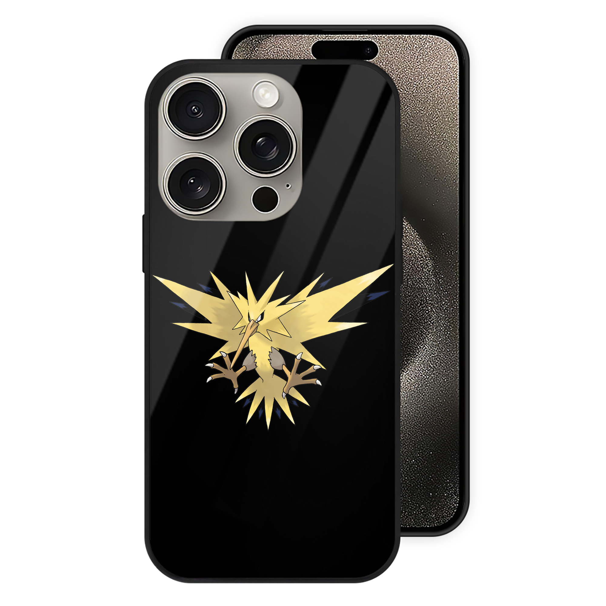（画像用） ポケットモンスター Pokémon 【iPhone15Pro対応】スマホケース 耐衝撃＆黄変防止 背面ガラス