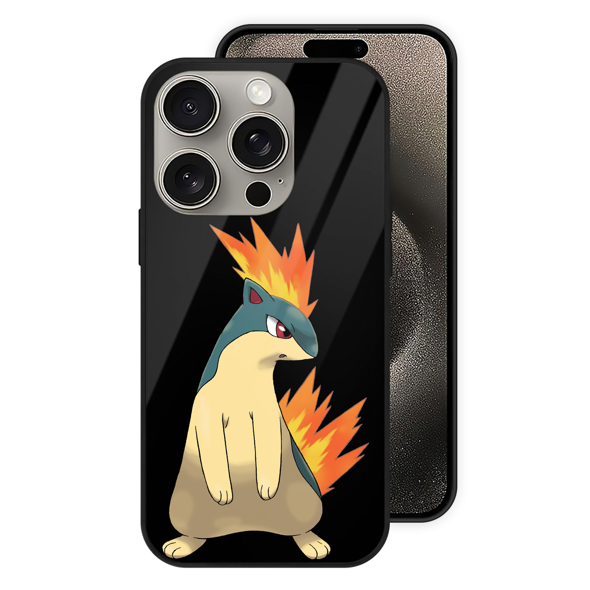 （画像用） ポケットモンスター Pokémon 【iPhone15Pro対応】スマホケース 耐衝撃＆黄変防止 背面ガラス