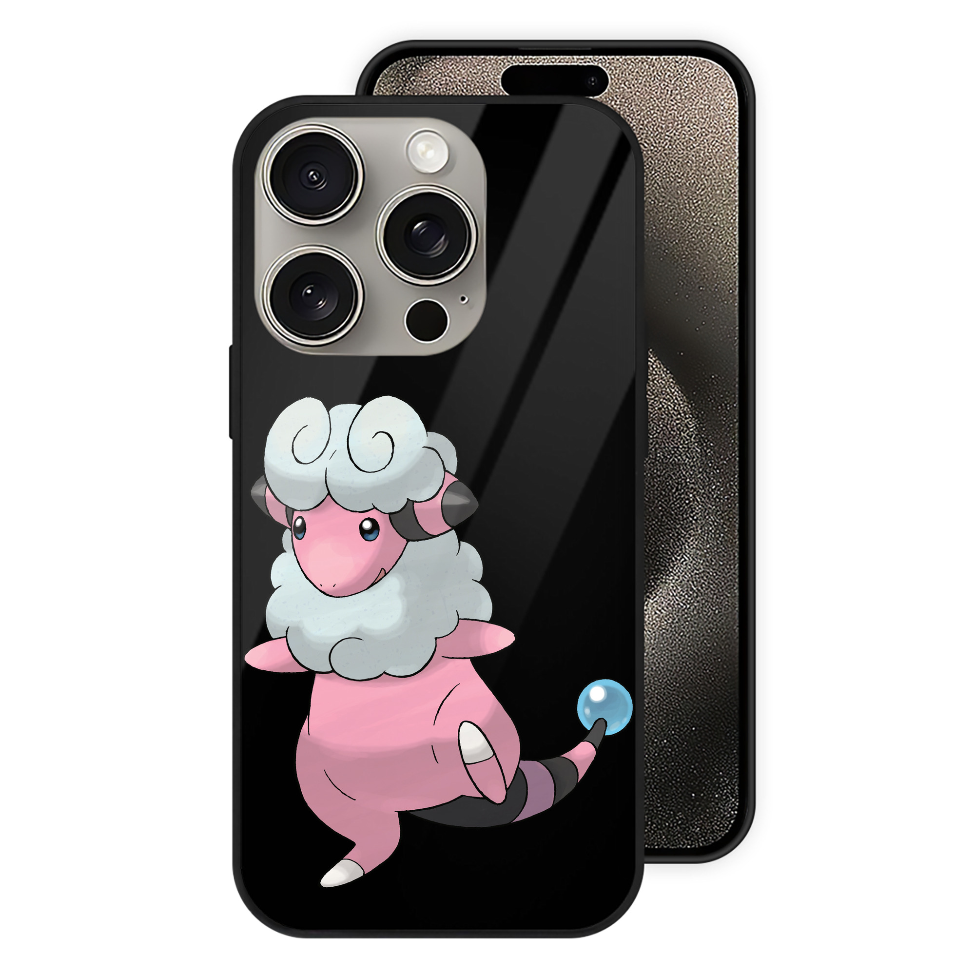 （画像用） ポケットモンスター Pokémon 【iPhone15Pro対応】スマホケース 耐衝撃＆黄変防止 背面ガラス