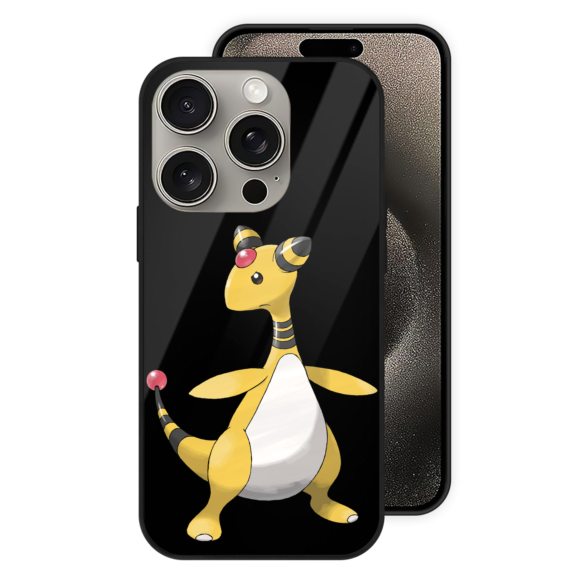 （画像用） ポケットモンスター Pokémon 【iPhone15Pro対応】スマホケース 耐衝撃＆黄変防止 背面ガラス