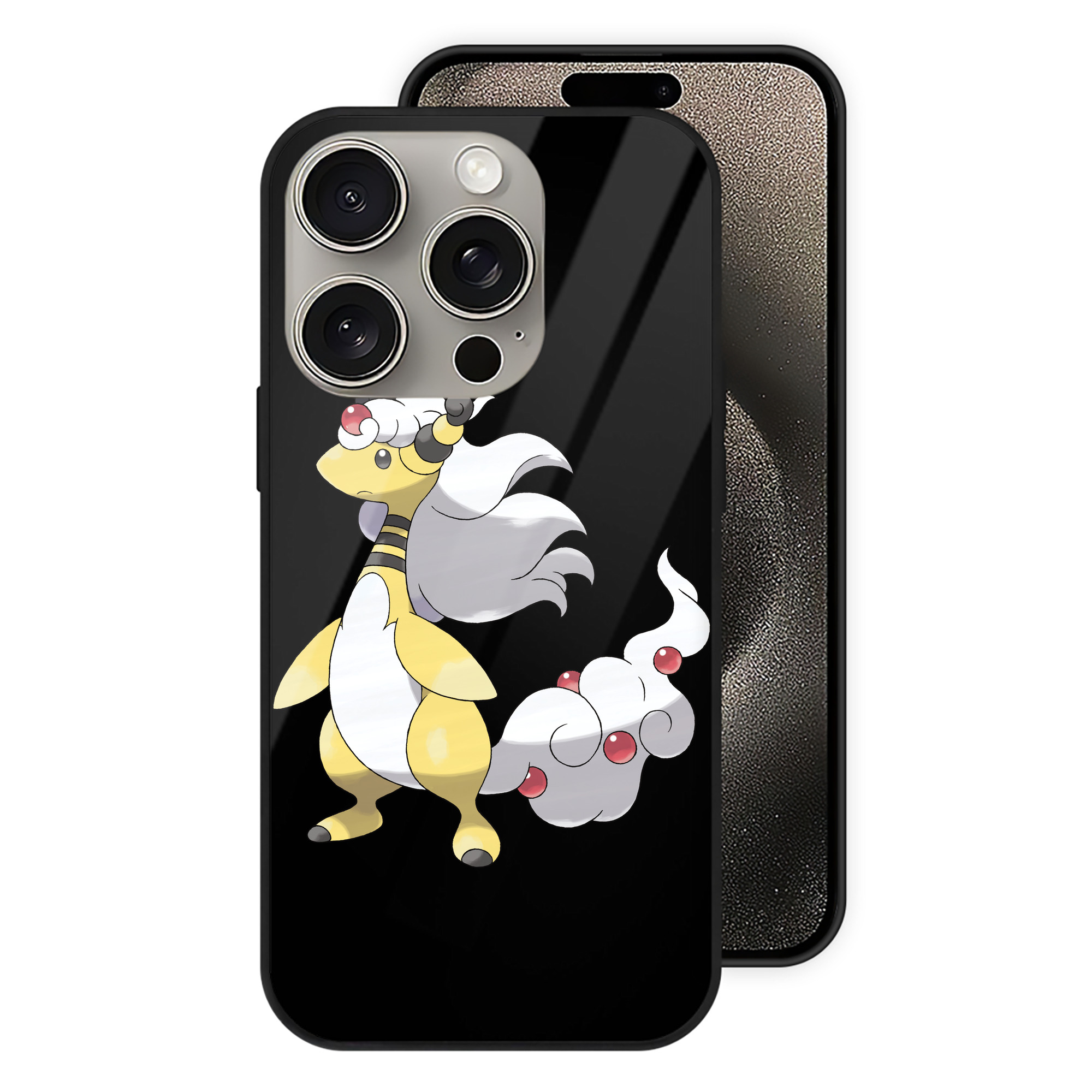（画像用） ポケットモンスター Pokémon 【iPhone15Pro対応】スマホケース 耐衝撃＆黄変防止 背面ガラス