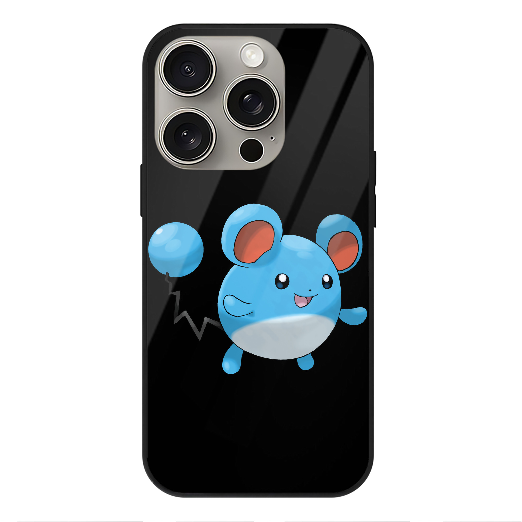 （画像用） ポケットモンスター Pokémon 【iPhone15Pro対応】スマホケース 耐衝撃＆黄変防止 背面ガラス