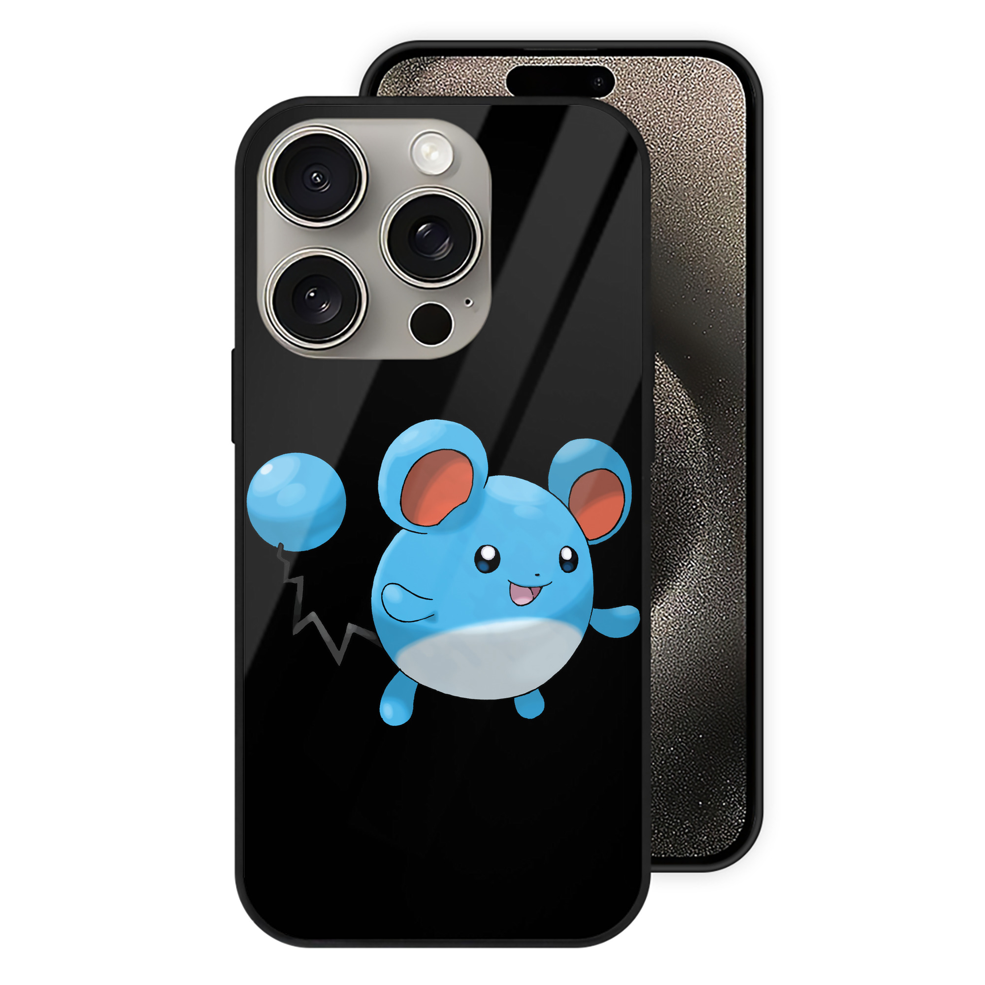（画像用） ポケットモンスター Pokémon 【iPhone15Pro対応】スマホケース 耐衝撃＆黄変防止 背面ガラス