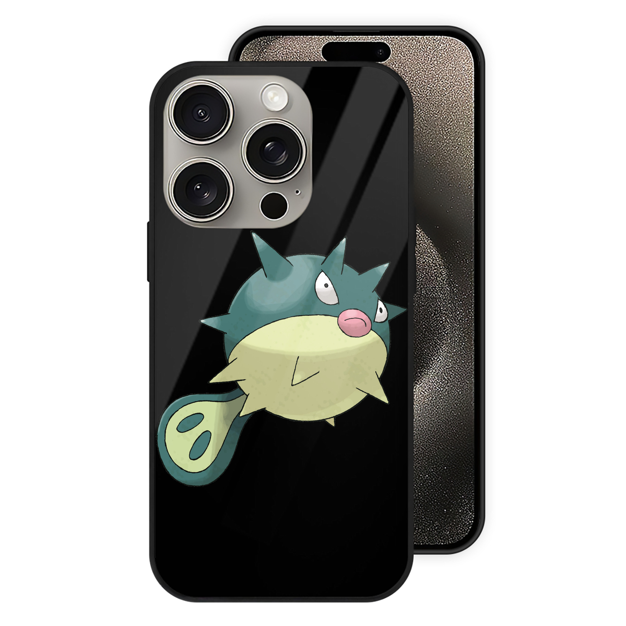（画像用） ポケットモンスター Pokémon 【iPhone15Pro対応】スマホケース 耐衝撃＆黄変防止 背面ガラス