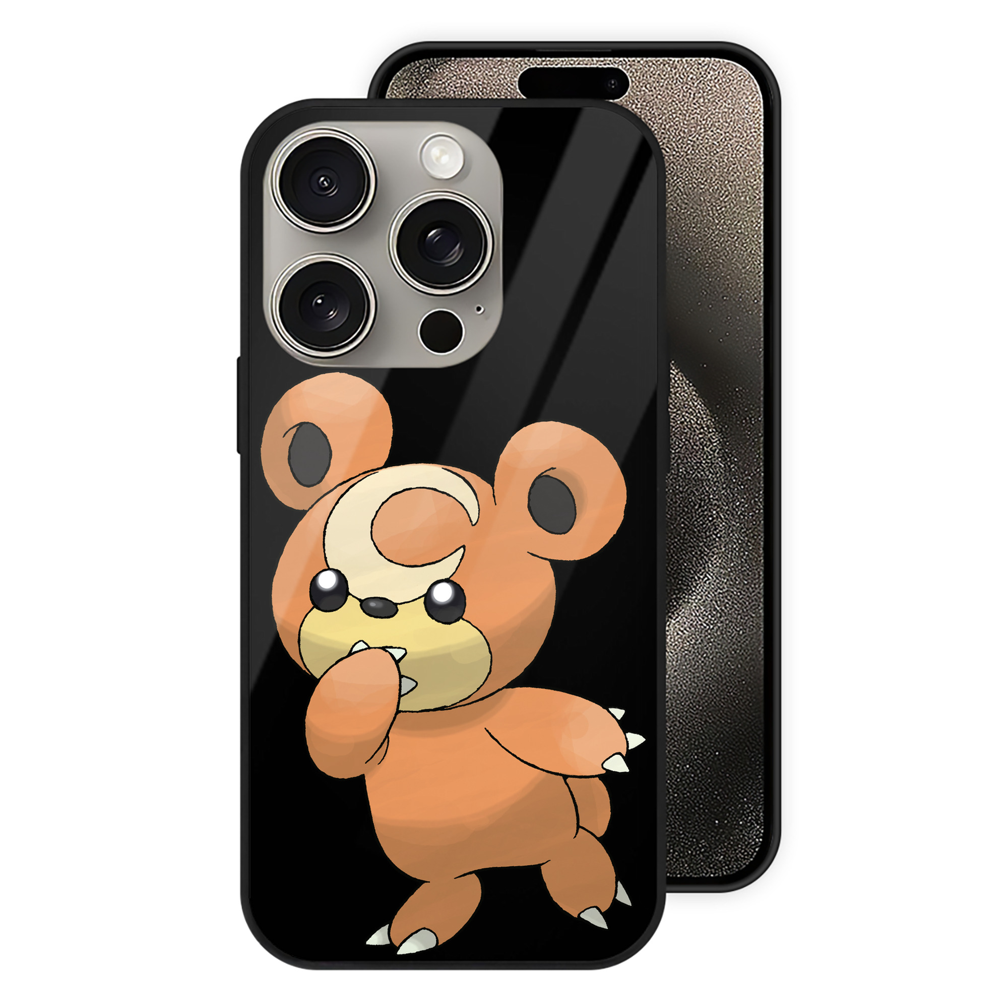 （画像用） ポケットモンスター Pokémon 【iPhone15Pro対応】スマホケース 耐衝撃＆黄変防止 背面ガラス