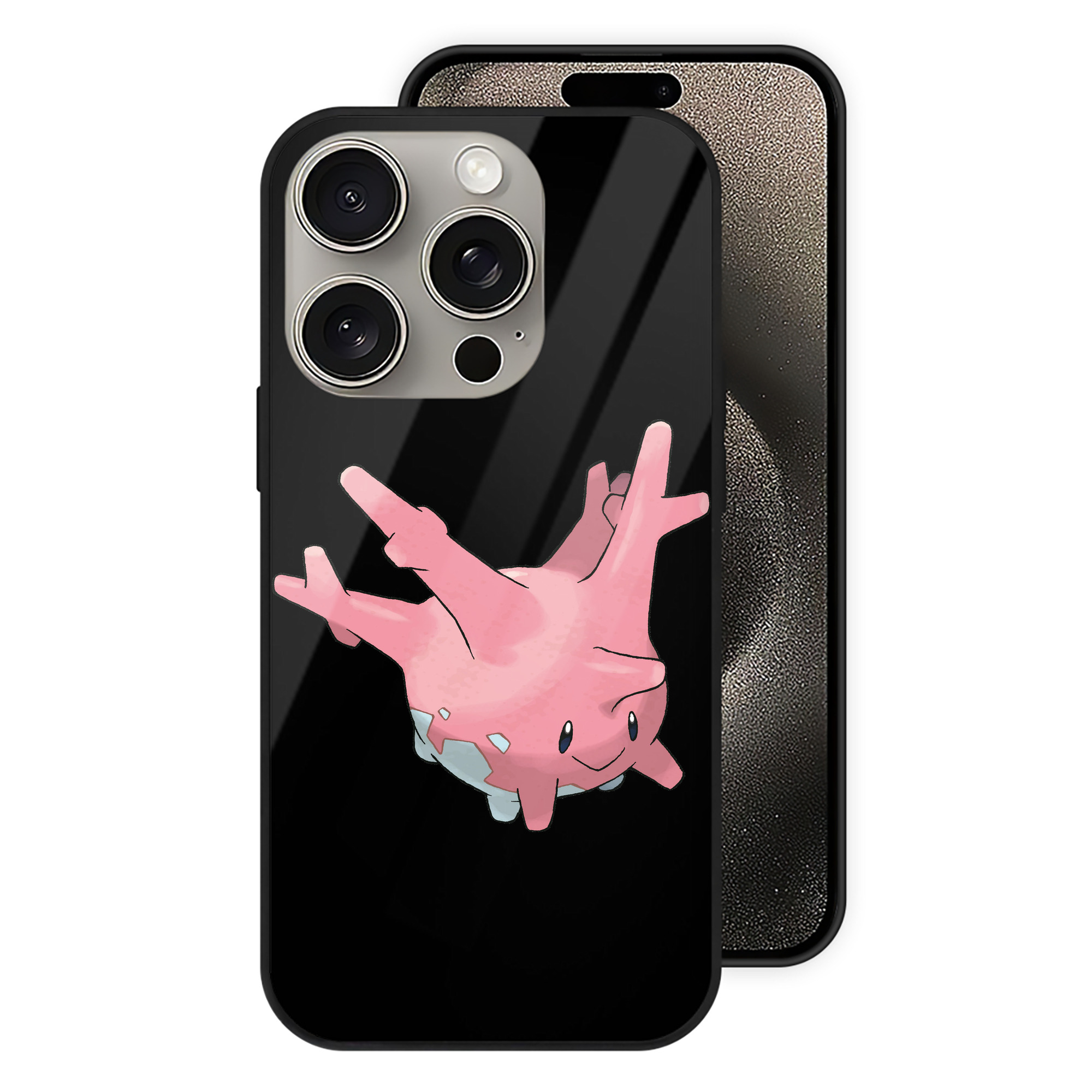 （画像用） ポケットモンスター Pokémon 【iPhone15Pro対応】スマホケース 耐衝撃＆黄変防止 背面ガラス