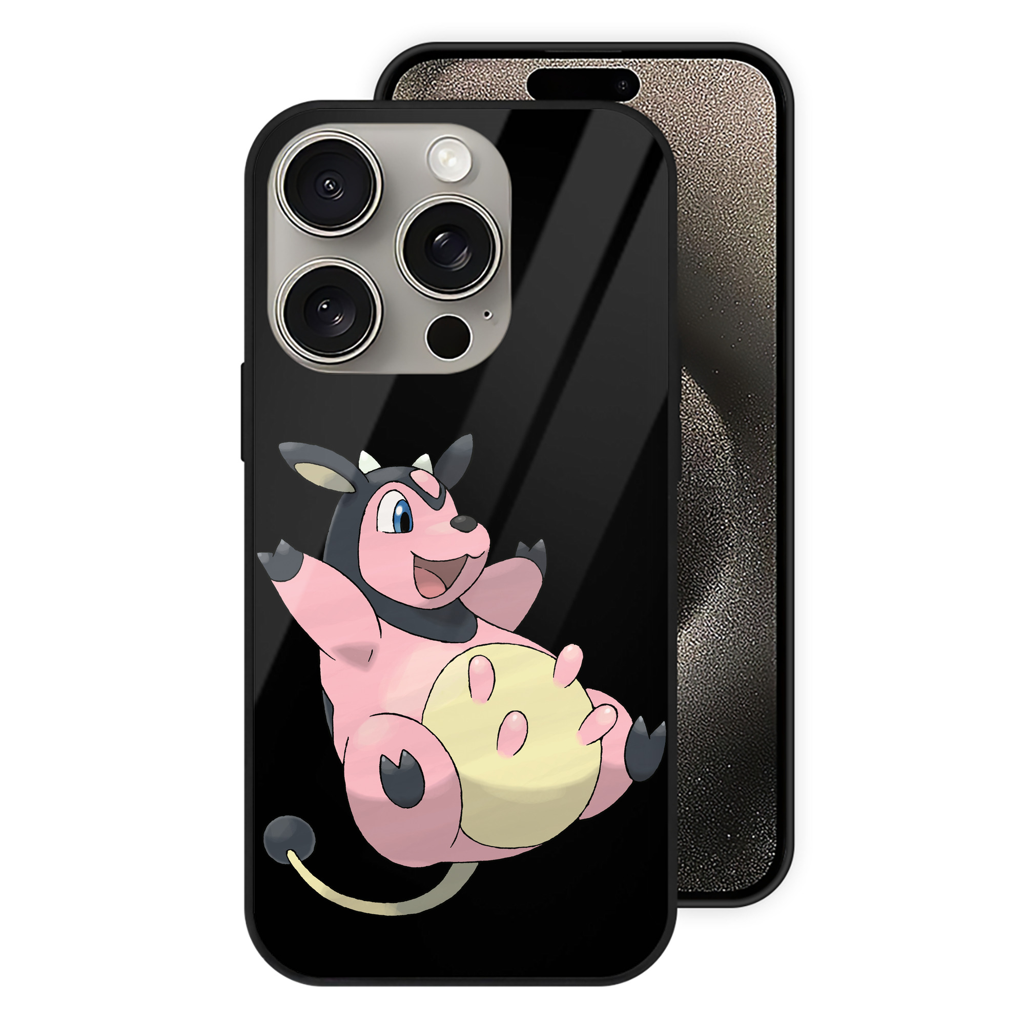 （画像用） ポケットモンスター Pokémon 【iPhone15Pro対応】スマホケース 耐衝撃＆黄変防止 背面ガラス
