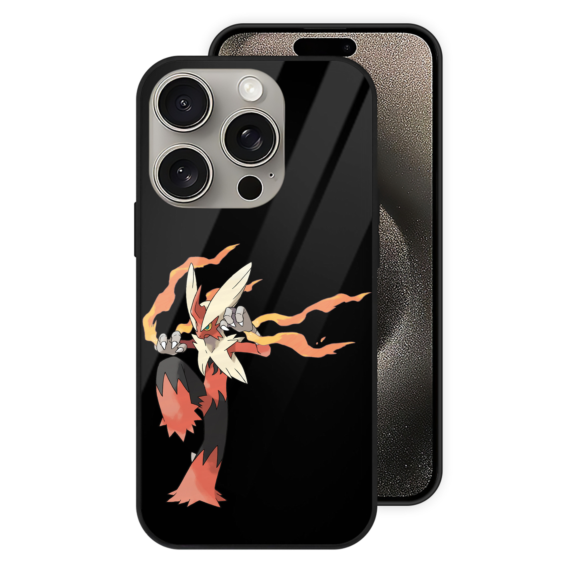 （画像用） ポケットモンスター Pokémon 【iPhone15Pro対応】スマホケース 耐衝撃＆黄変防止 背面ガラス