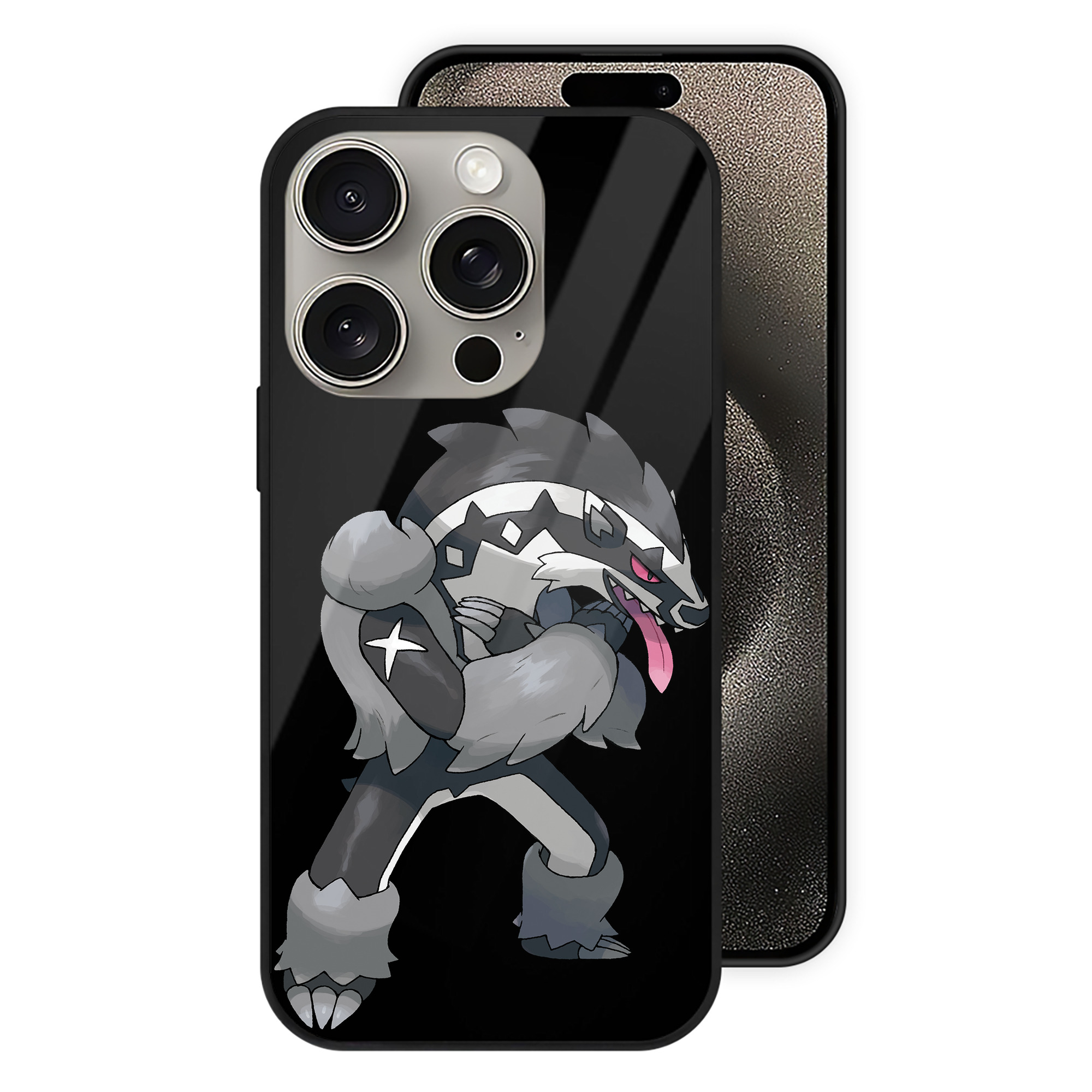（画像用） ポケットモンスター Pokémon 【iPhone15Pro対応】スマホケース 耐衝撃＆黄変防止 背面ガラス