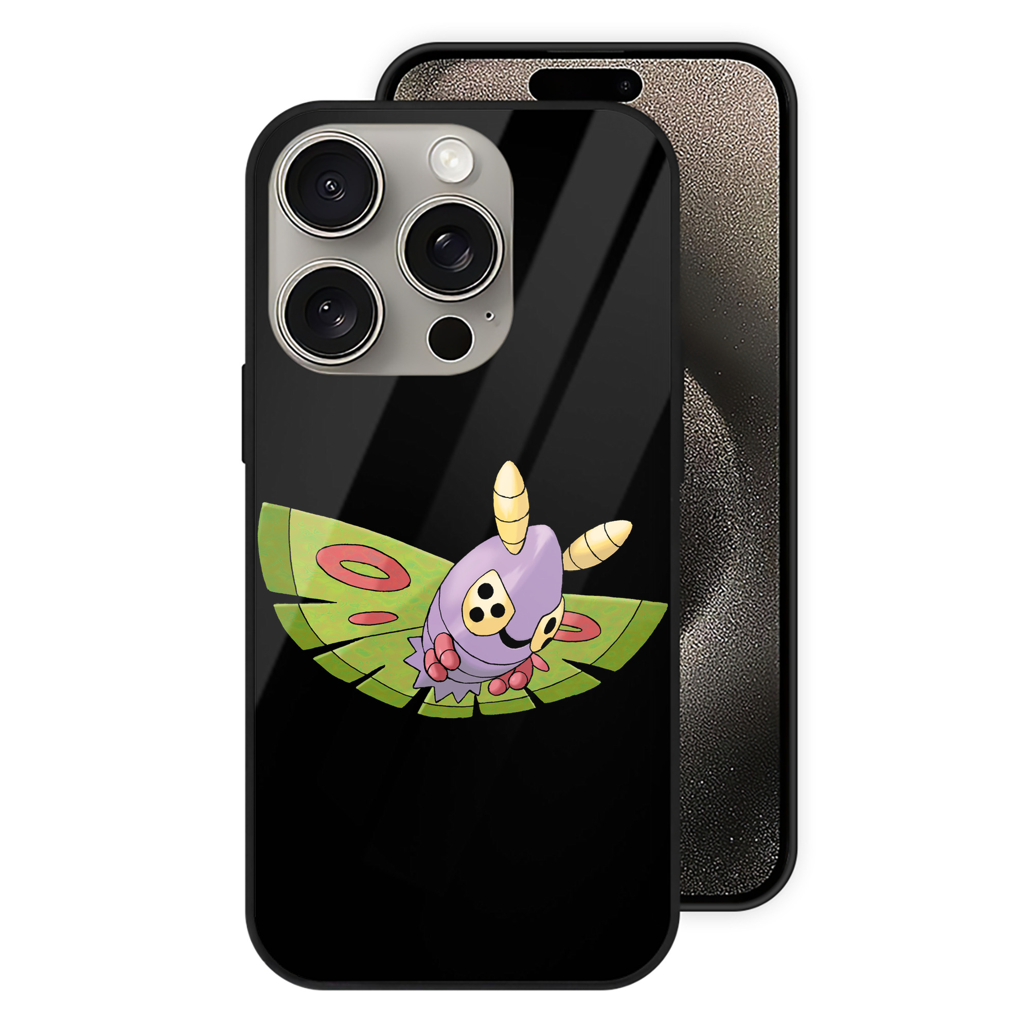 （画像用） ポケットモンスター Pokémon 【iPhone15Pro対応】スマホケース 耐衝撃＆黄変防止 背面ガラス